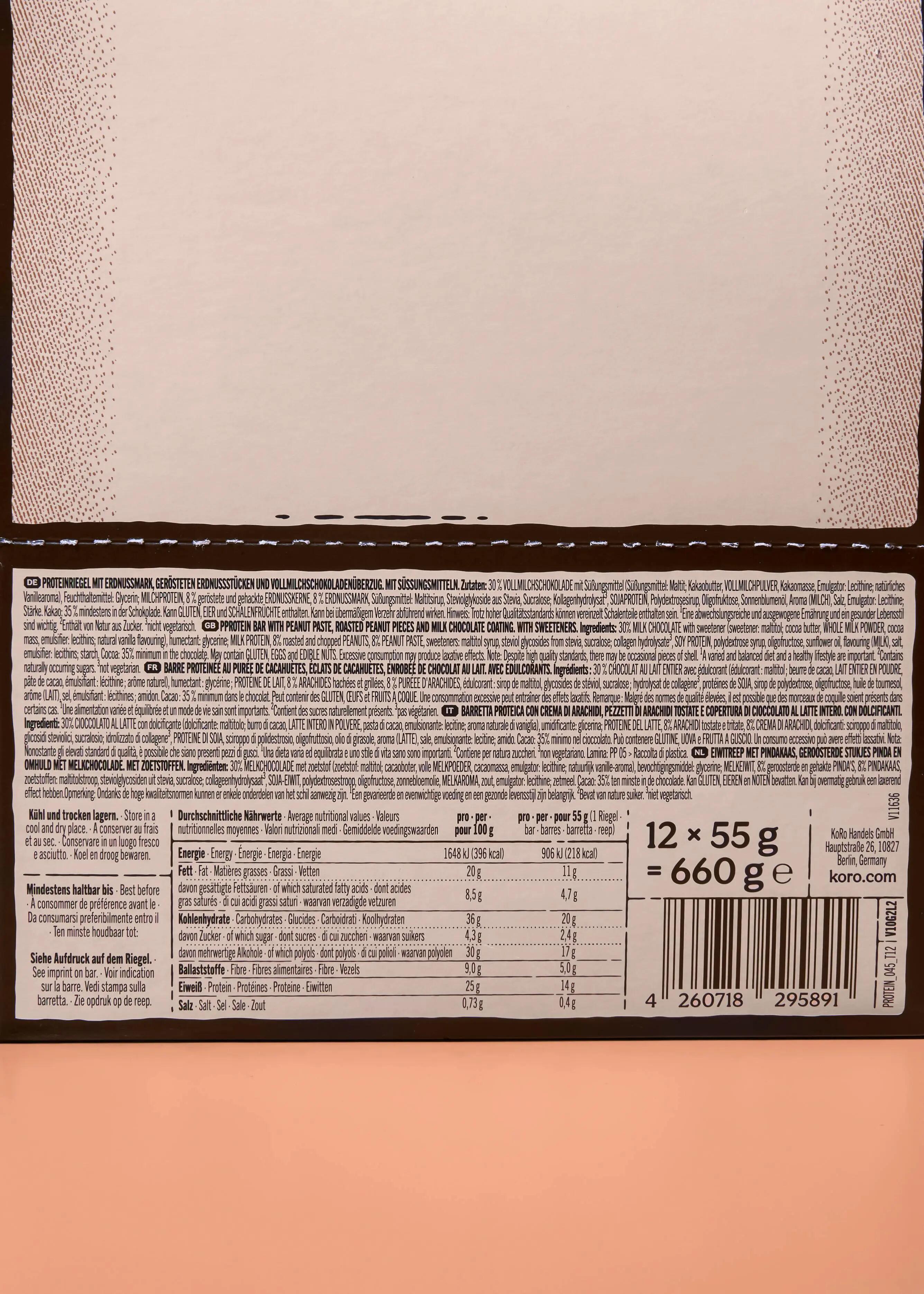 Barre protéinée Deluxe au beurre de cacahuètes 12 x 55 g 6/6
