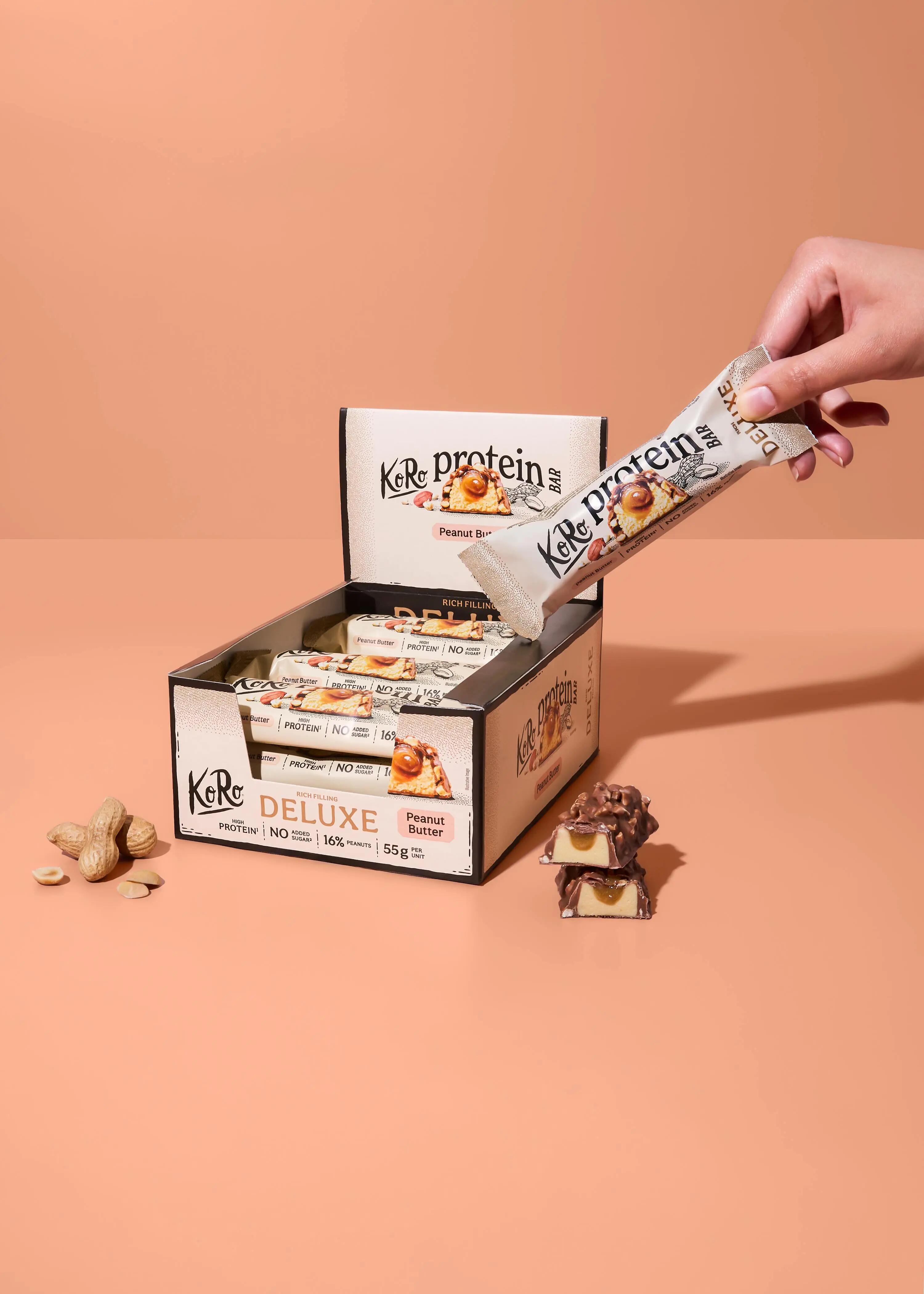 Barre protéinée Deluxe au beurre de cacahuètes 12 x 55 g 4/6