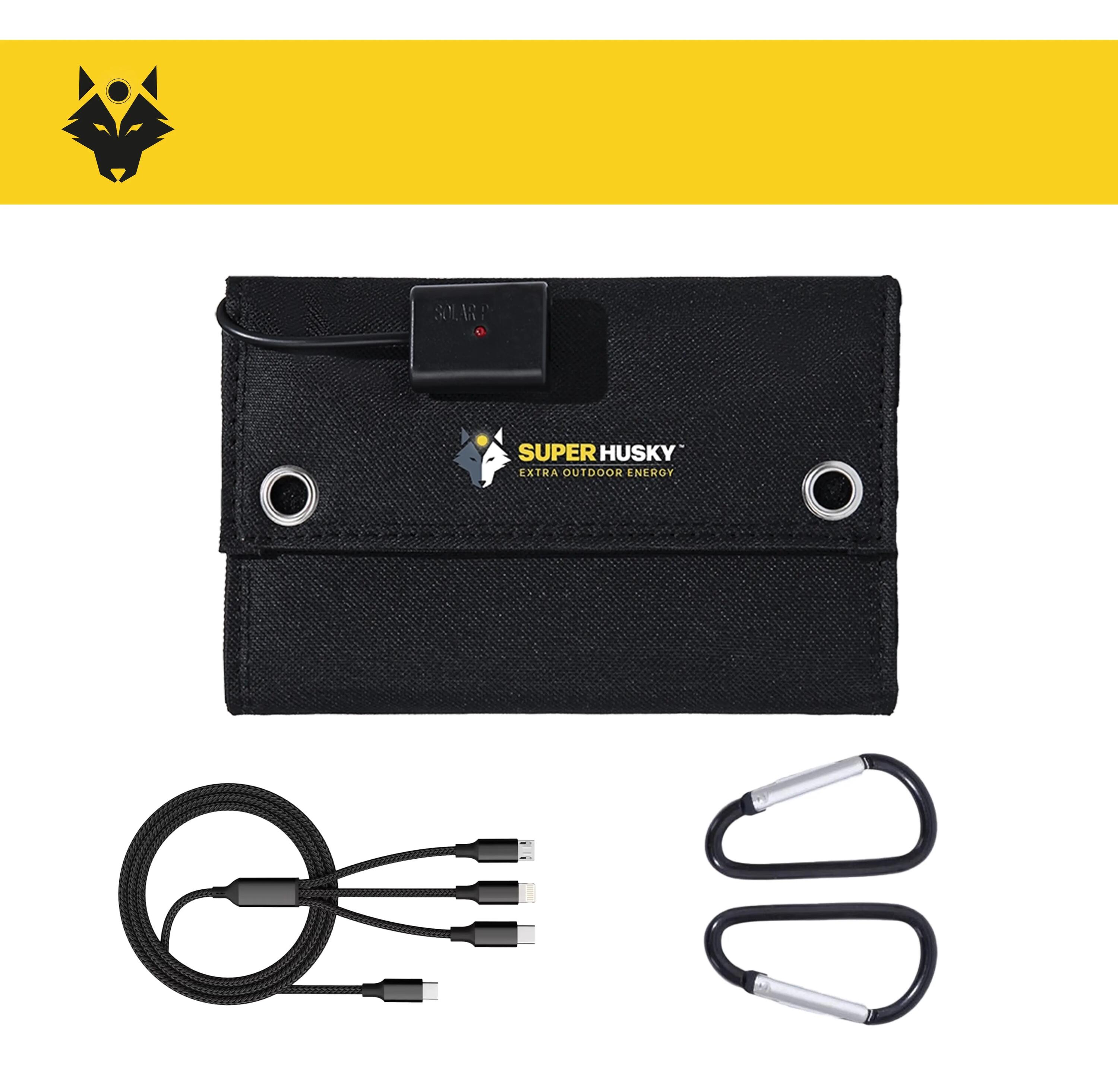 Kit énergie nomade 2 batteries externes + panneau solaire pliable 15 W 6/13