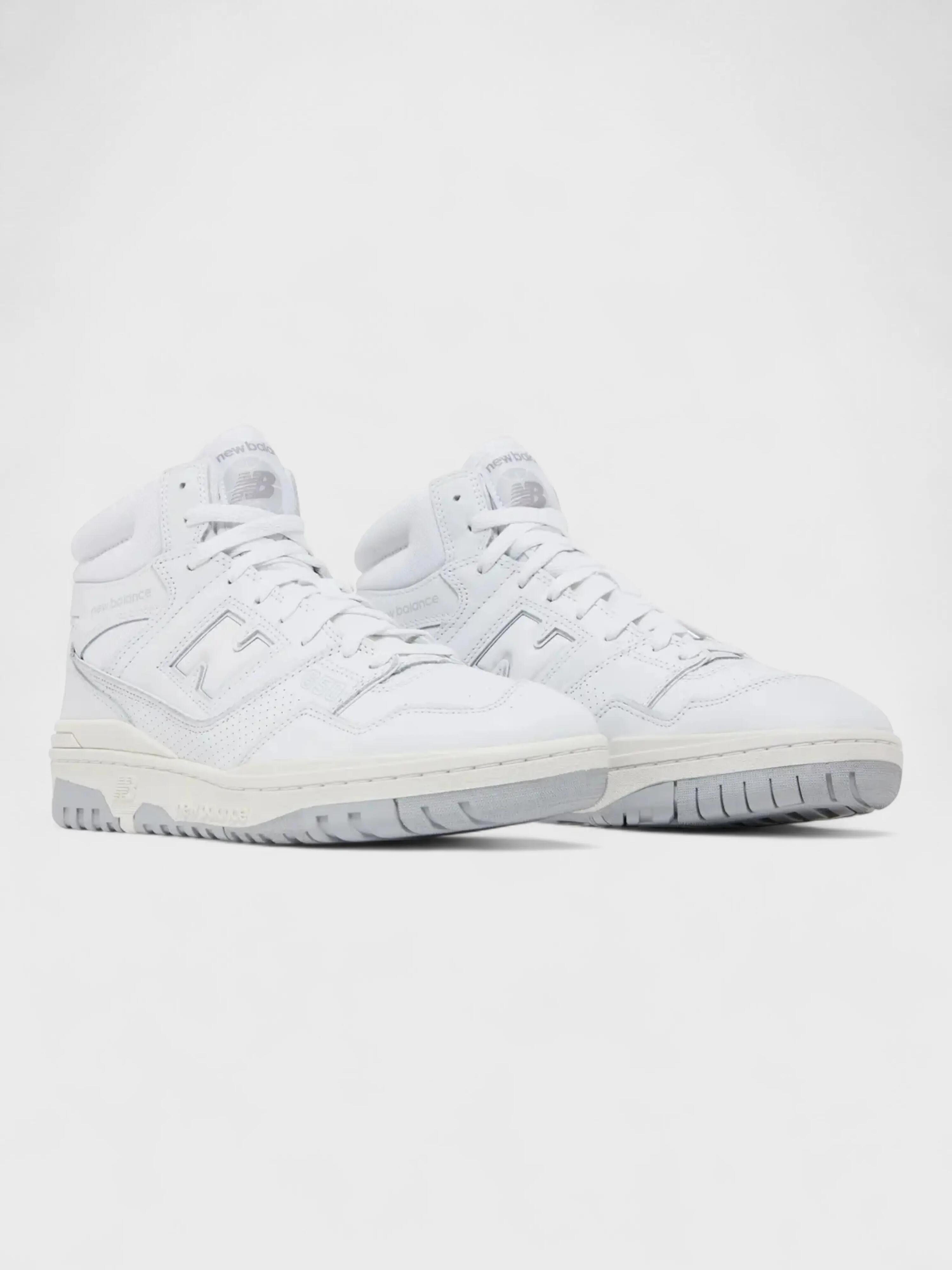 Męskie buty sportowe monochromatyczny design 650R WHITE 5/5