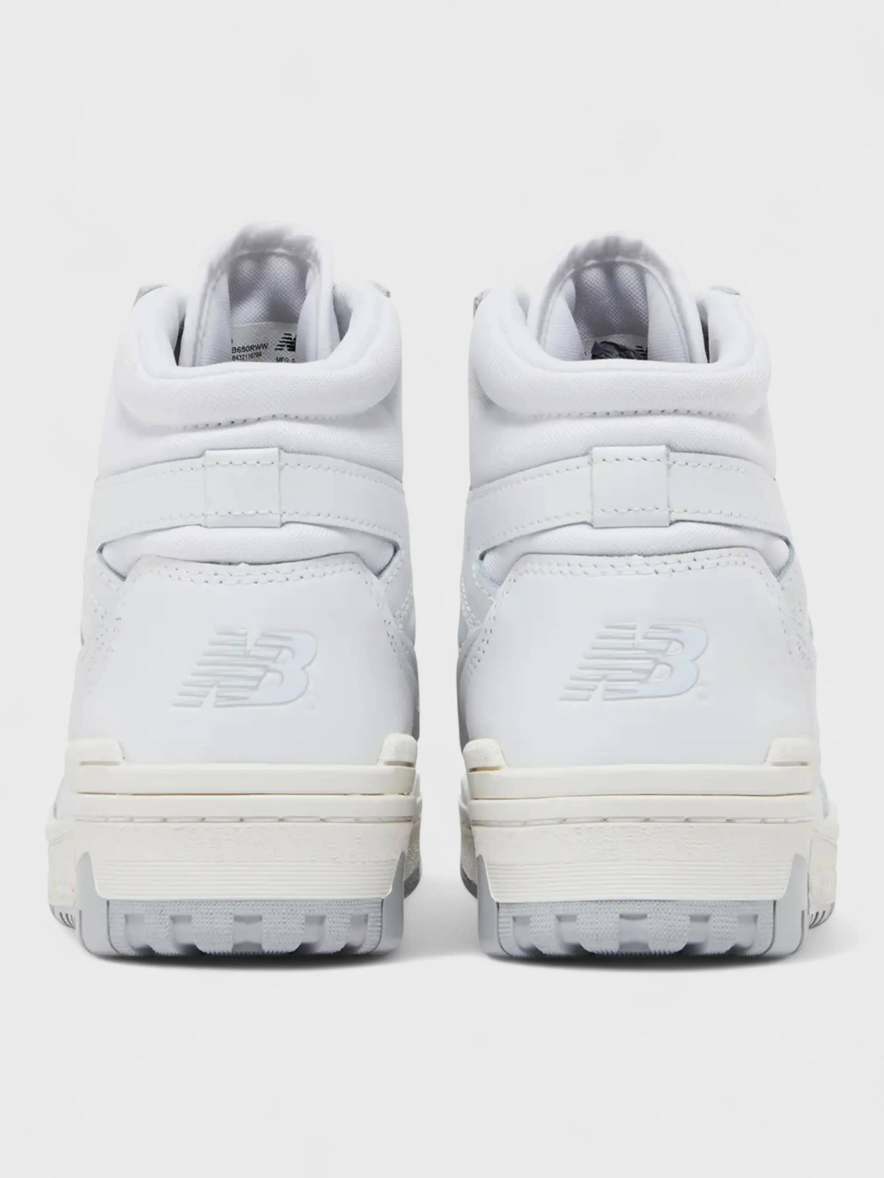 Męskie buty sportowe monochromatyczny design 650R WHITE 4/5