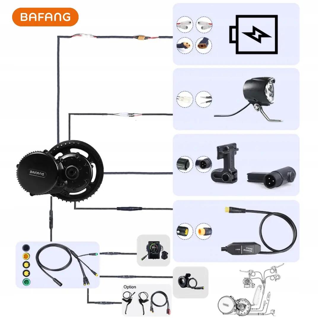 BAFANG ELEKTRISCHE MOTOR VOOR FIETS 36V 500W 15AH 3/8
