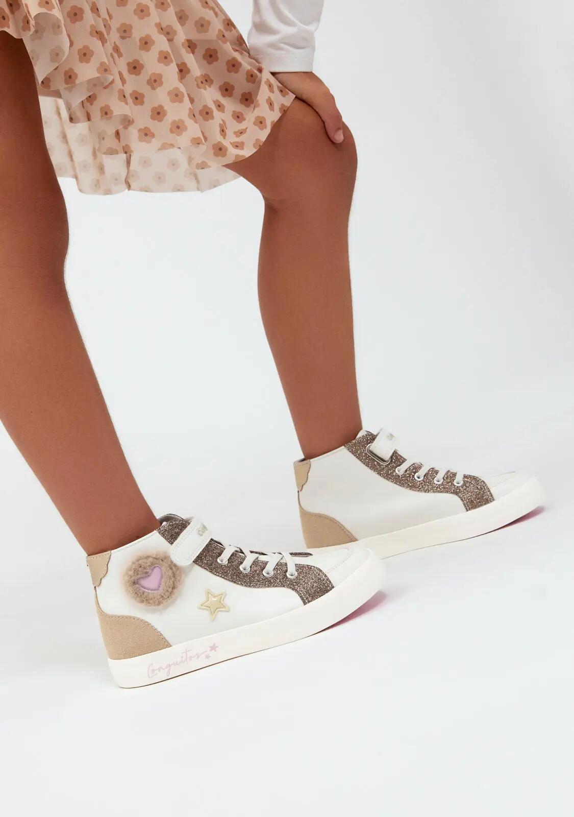 Zapatillas Conguitos Corazones Pelo 3/5