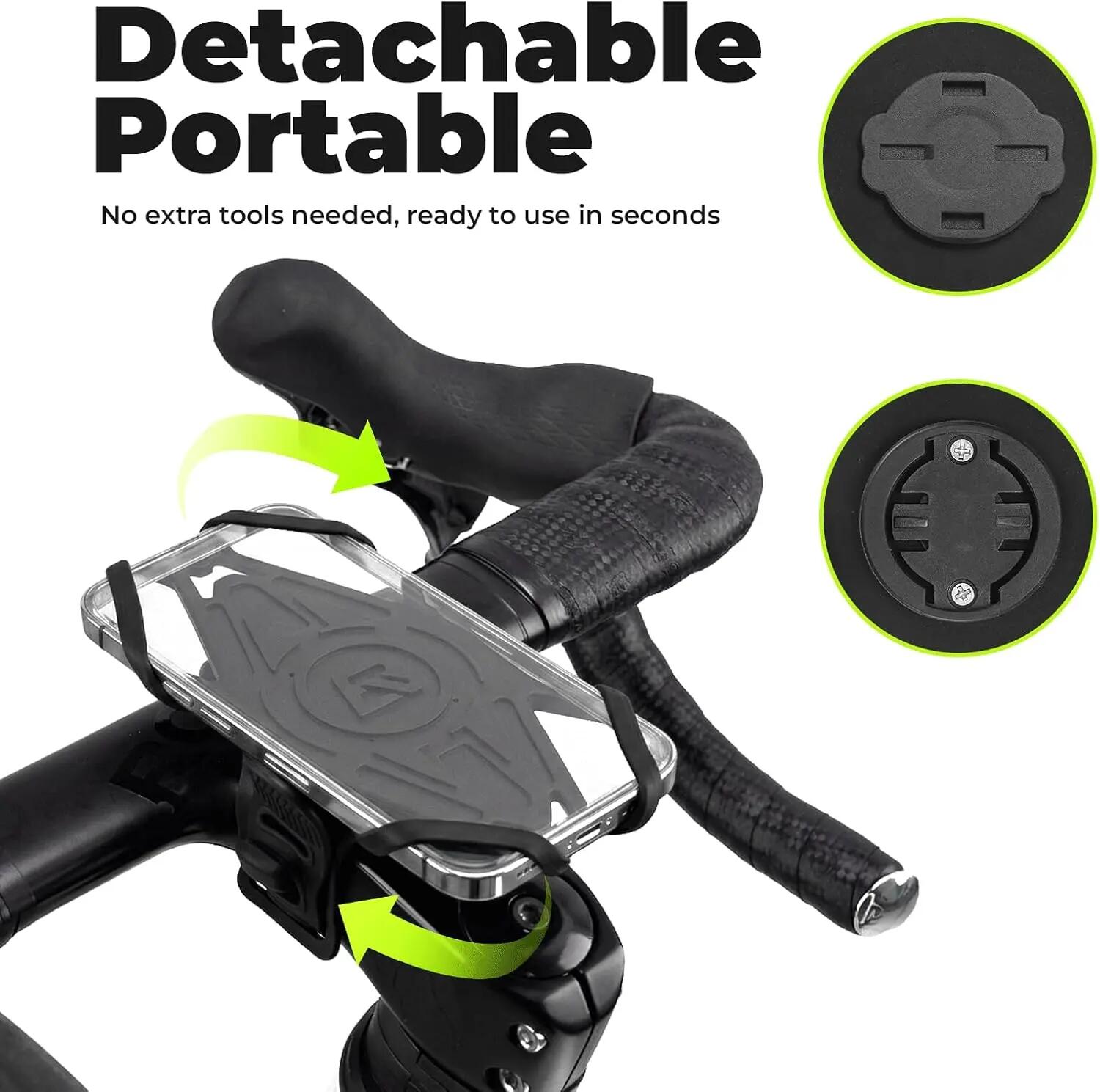 ROCKBROS Fahrrad Handyhalterung aus Silikon 4/8