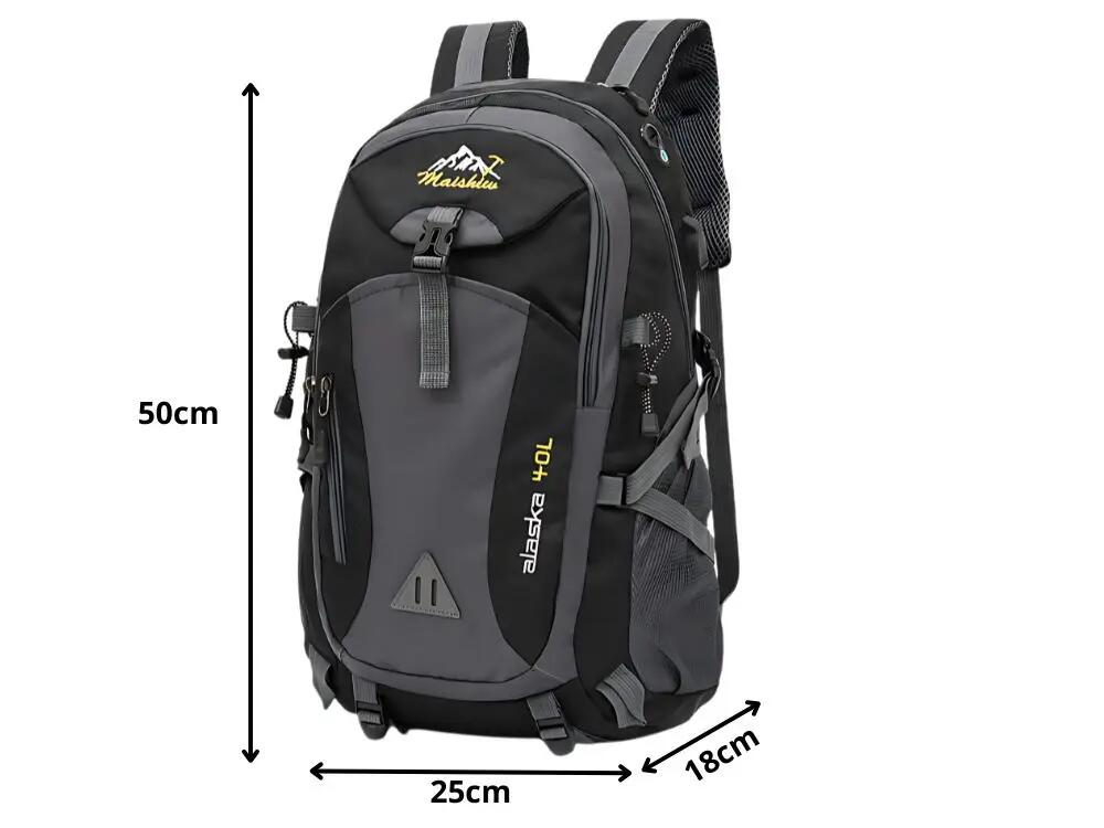 Zaino da trekking nero da 40 litri per escursionismo 9/9