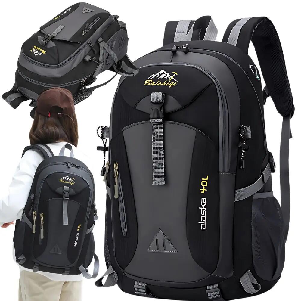 Zaino da trekking nero da 40 litri per escursionismo 3/9