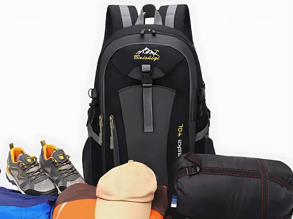 Zaino da trekking nero da 40 litri per escursionismo 2/9