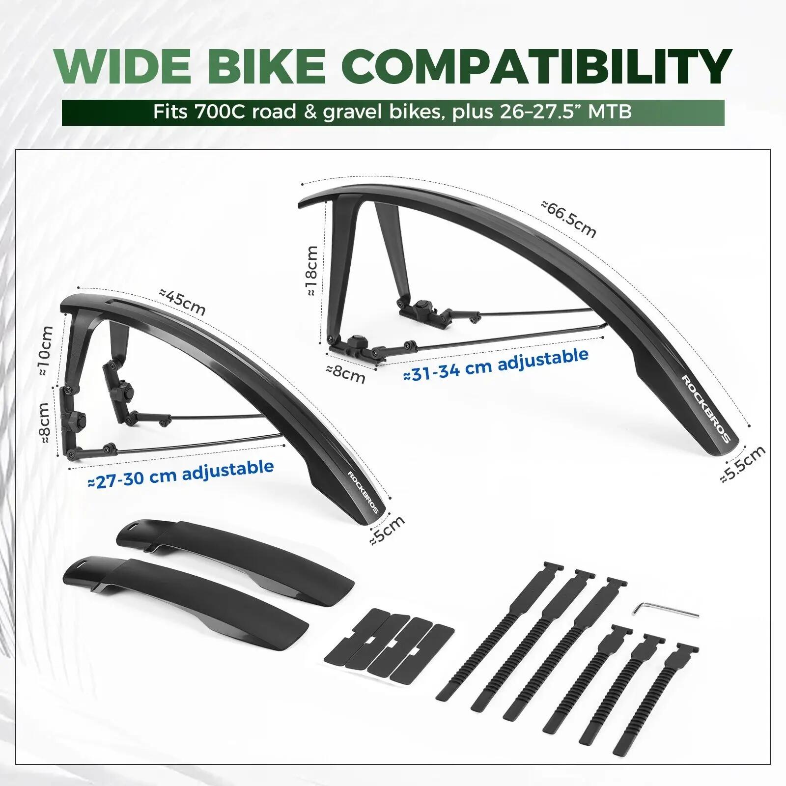 ROCKBROS Fahrradschutzblech Universal Schnell Demontag 2/8