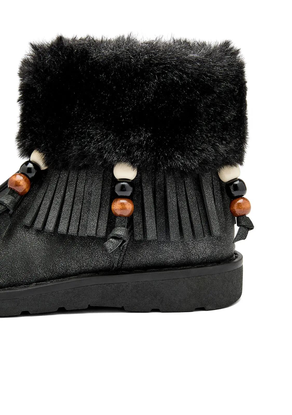 Botines De Niña Forro de Pelo 4/4