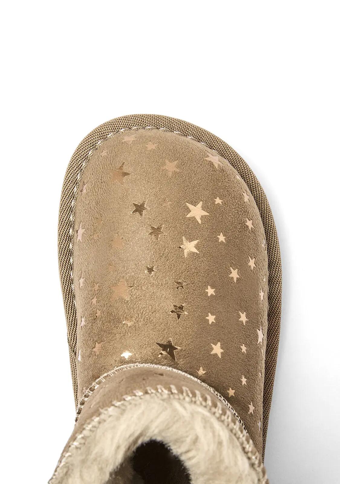 Botas Australianas De Niña Barefoot Con Estrellas 4/4