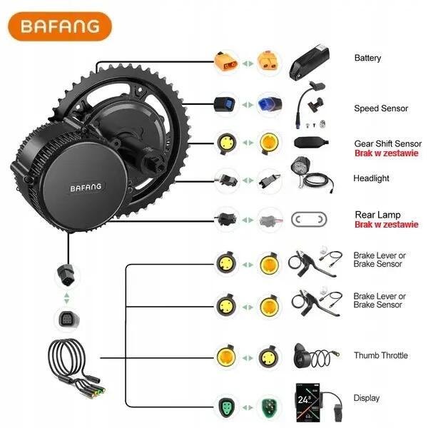 Bafang elektrische fiets ombouwset 48V 750W 16AH 2/8