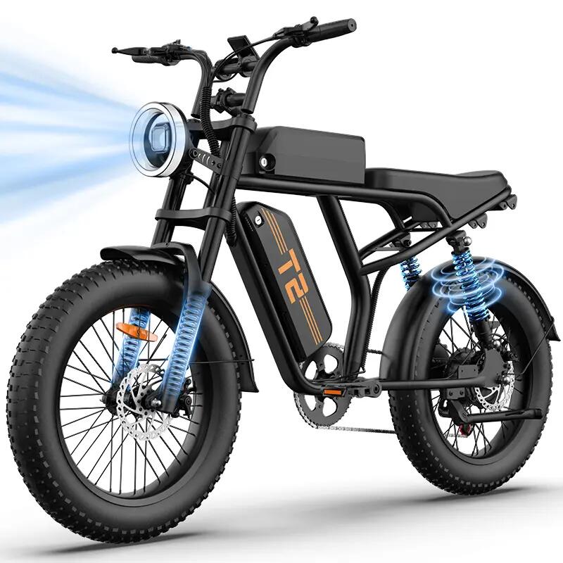 Bicicleta elétrica URLIFE T2, bateria 48V 15,6Ah, pneus largos de 20 polegadas 4/12