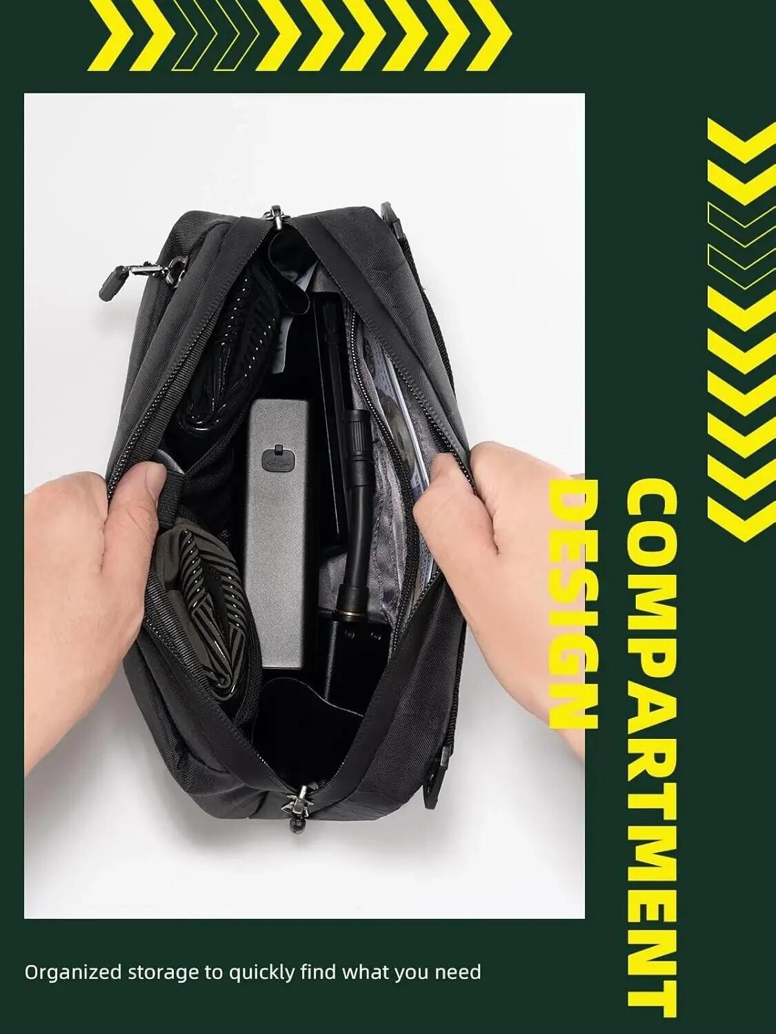 ROCKBROS Lenkertasche mit Schultergurt Dreipunkt-Befestigung 7/7