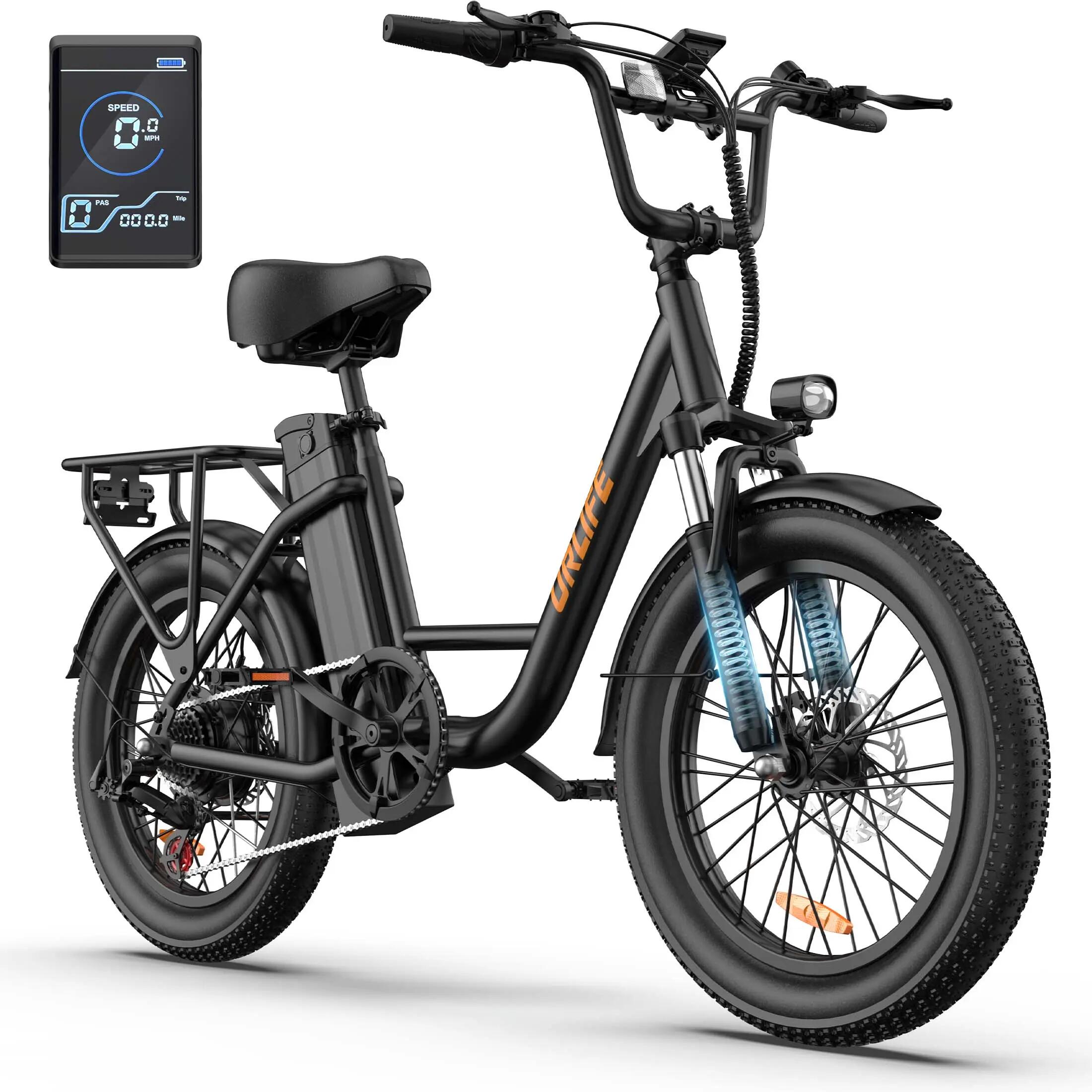 Elektrický bicykel pre dospelých URLIFE E20, 20" pneumatiky, stúpanie 30°. 8/15