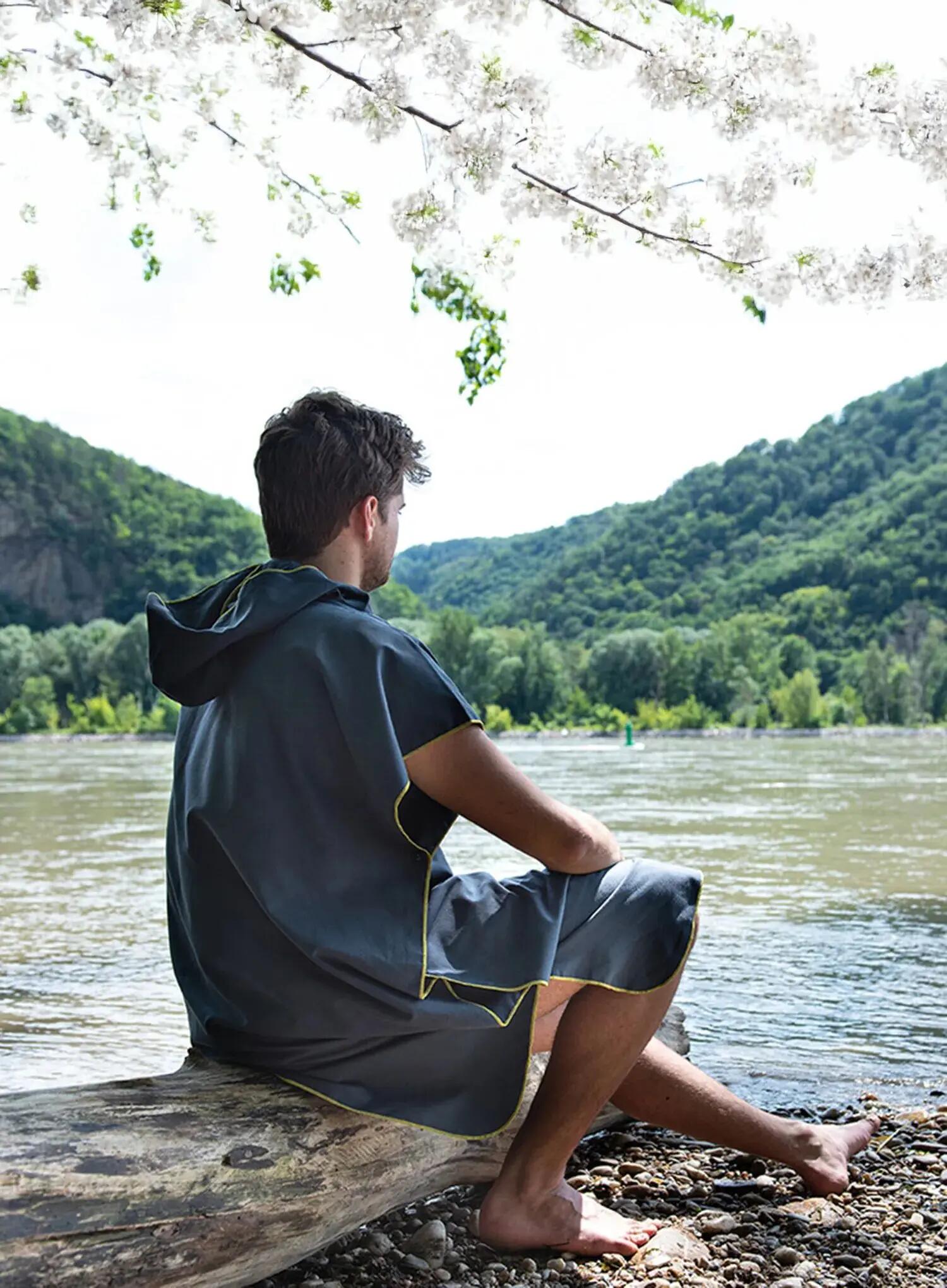 Ręcznik szybkoschnący Cocoon Microfiber Towel Poncho - Ultralight - anchor grey 4/6