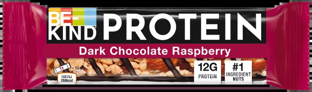 BE-KIND PROTEIN Riegel Dark Chocolate Raspberry 6x12x50g unterwegs & Training 3/3