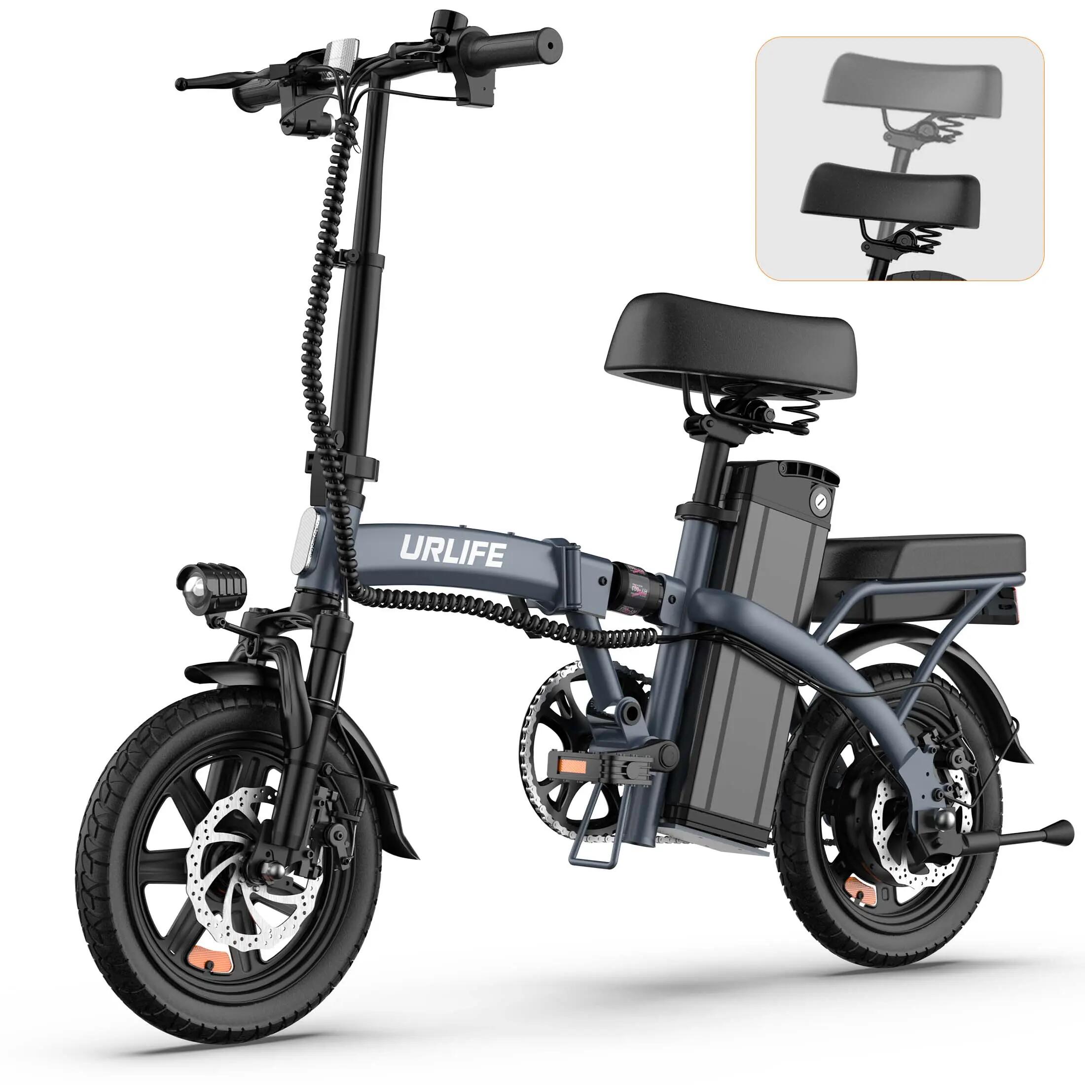 Skladací elektrický bicykel pre dospelých URLIFE F1L, batéria 48V7.5Ah 9/15