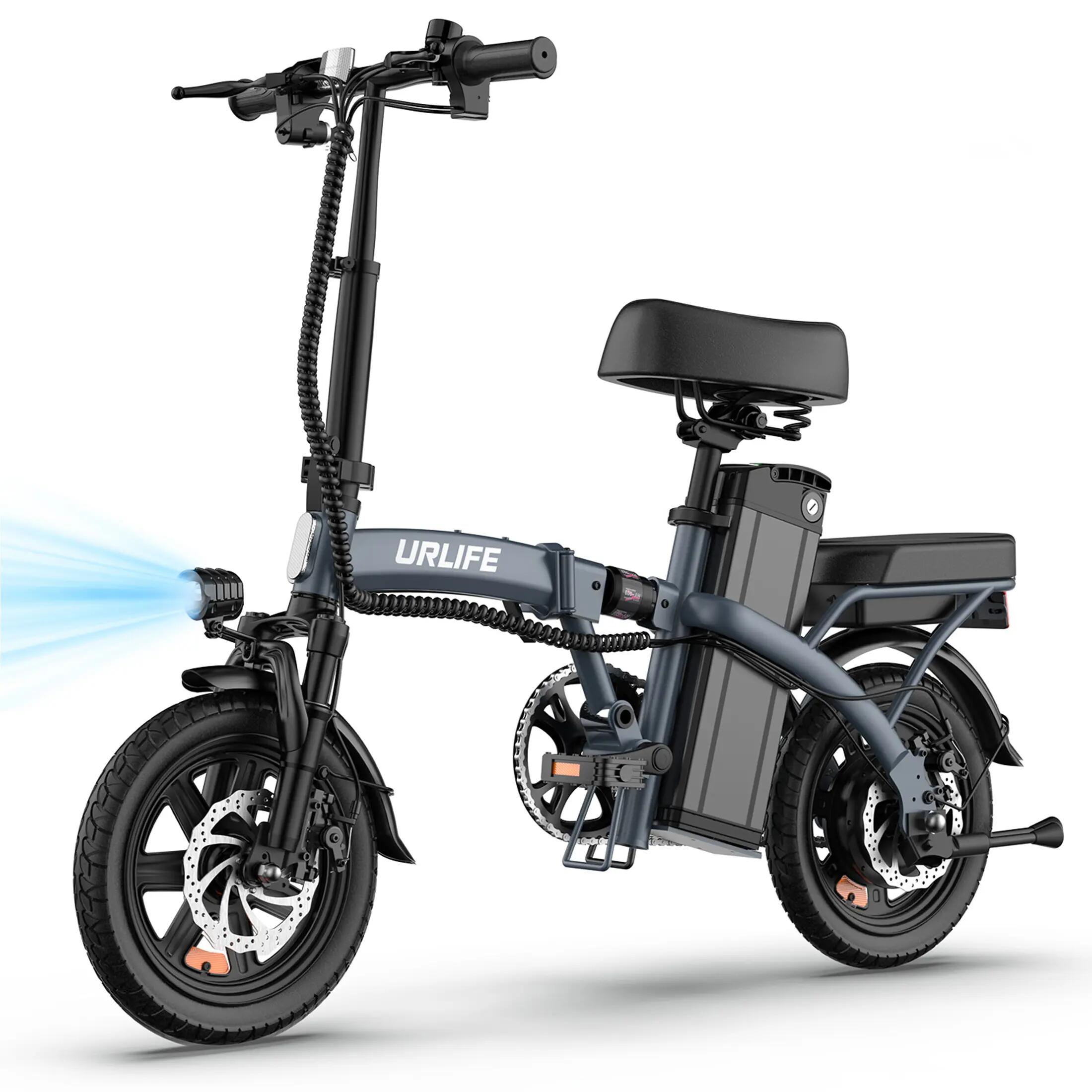 Skladací elektrický bicykel pre dospelých URLIFE F1L, batéria 48V7.5Ah 8/15