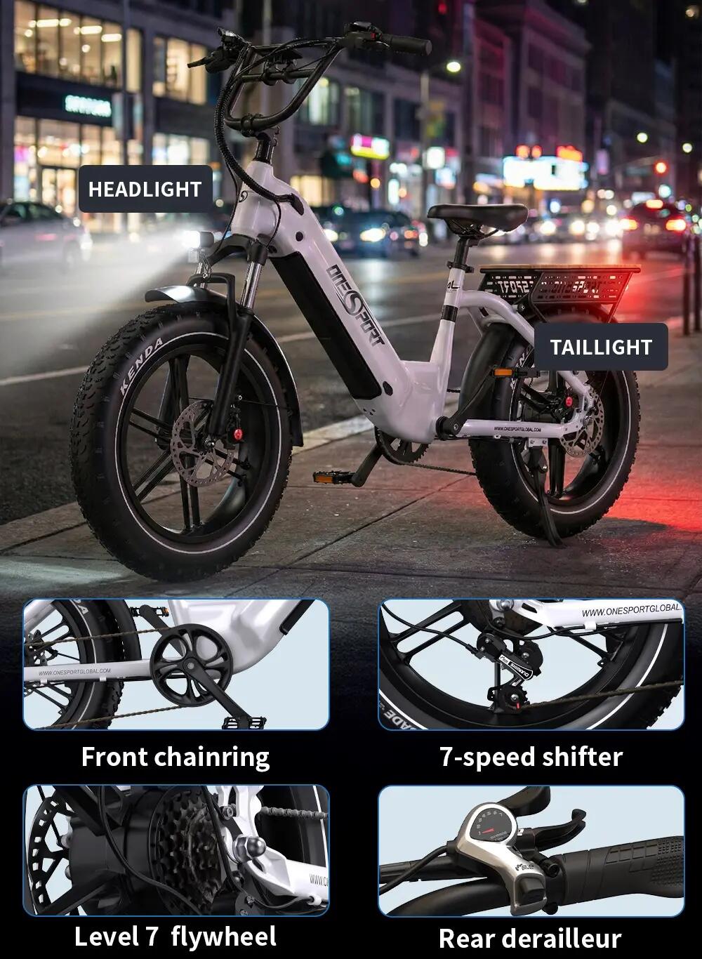 Bicicletta elettrica adulti OT08 48V18Ah 20 pollici Fat TT 7/11
