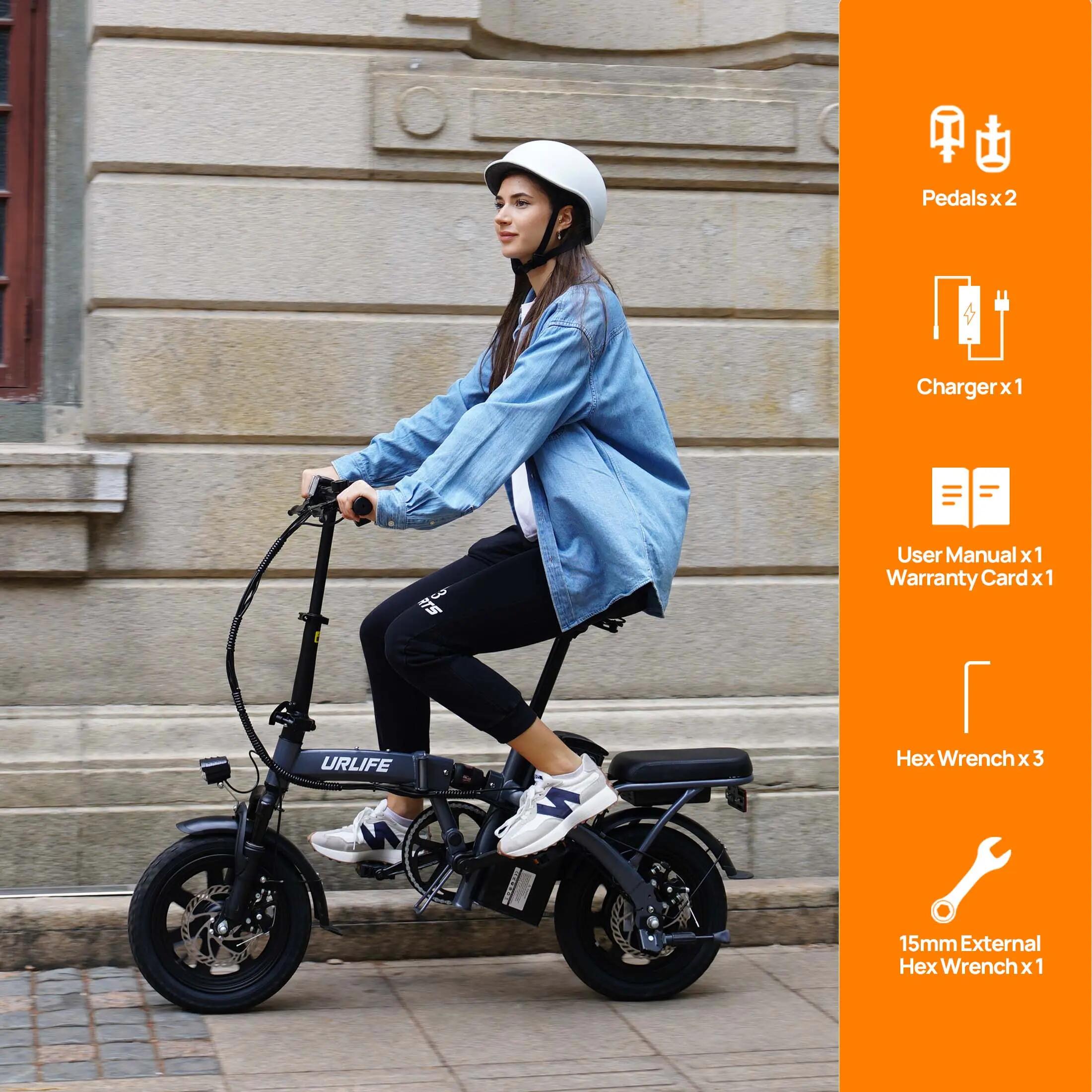 Skladací elektrický bicykel pre dospelých URLIFE F1L, batéria 48V7.5Ah 13/15