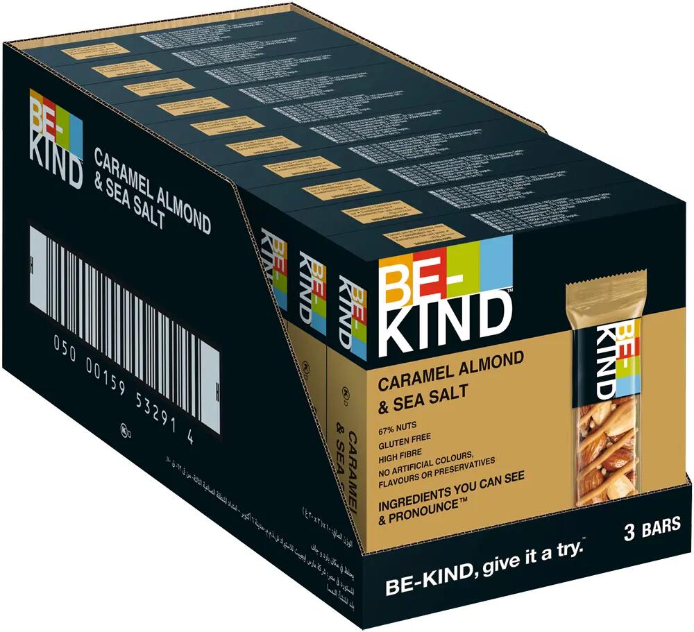 BE-KIND Caramel Almond & SeaSalt 10x3x30g Nussriegel für unterwegs & Training 2/2