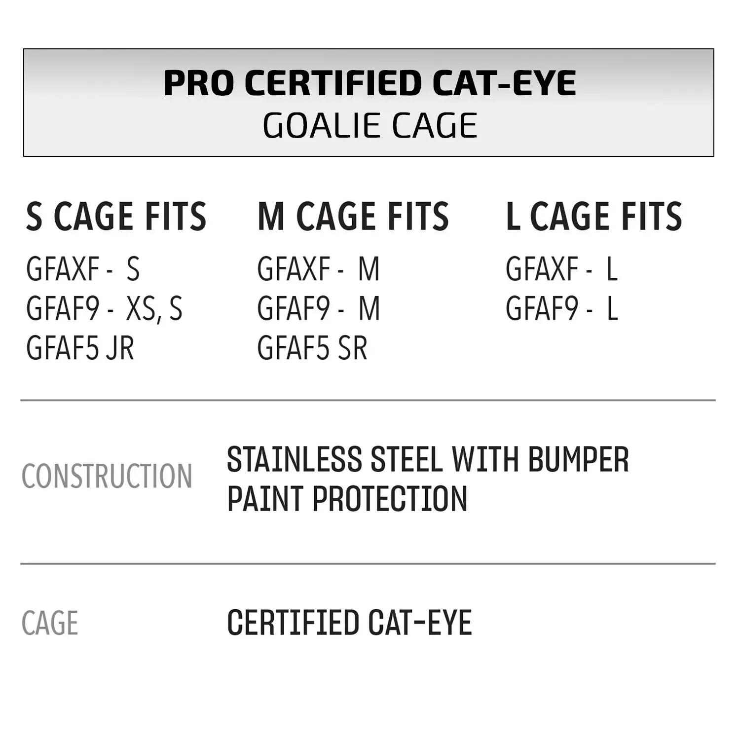 Grade de goleiro Axis XF ênior - Certificada - Cromada - Grande 3/5