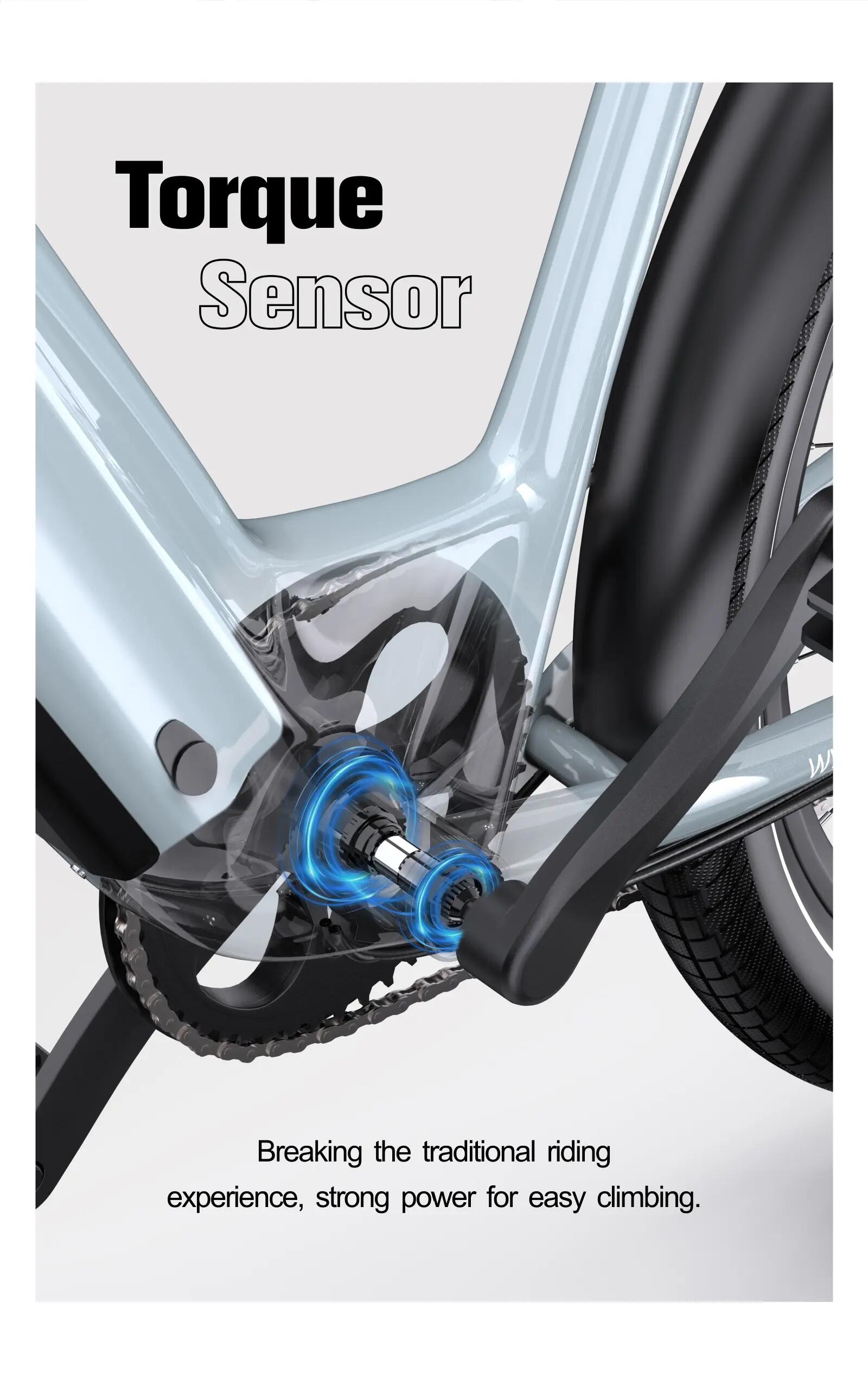 Bici elettrica adulti ONESPORT OT05 250W 36V18.2Ah 27.5" Città 10/15