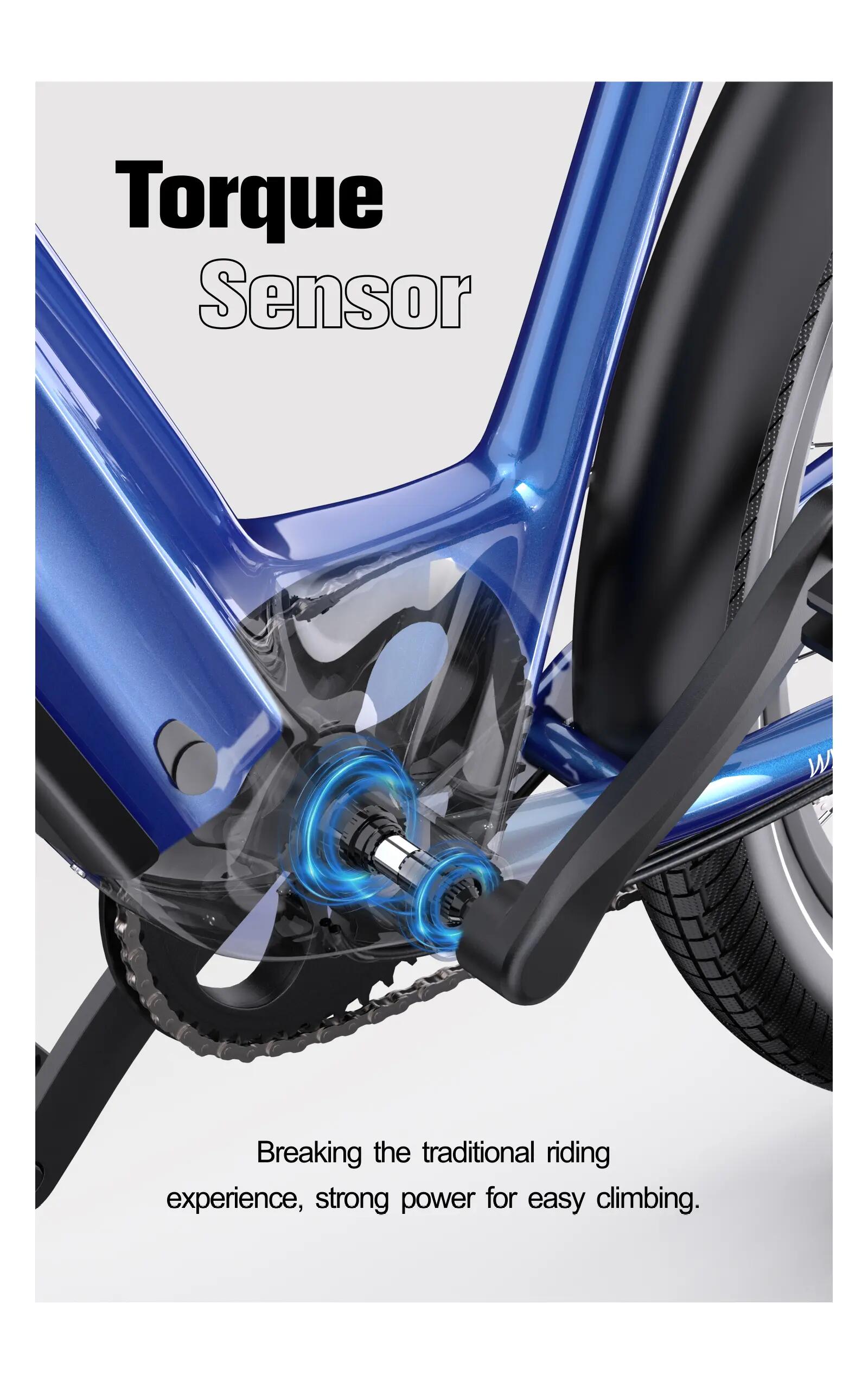 Bicicleta elétrica adulto ONESPORT OT05 250W 36V18.2Ah 27.5" Cidade 10/15