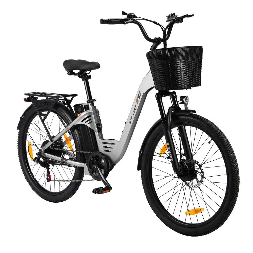C2 PRO Bicicleta elétrica para adultos, Bateria 36V 18Ah, Pneus de 26 polegadas 2/8