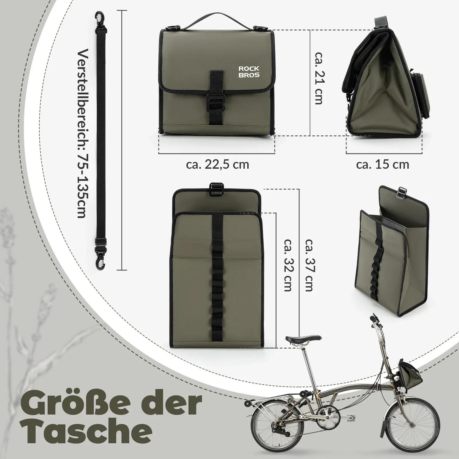 ROCKBROS Fahrrad Vordertasche für Brompton-Faltrad 4/6