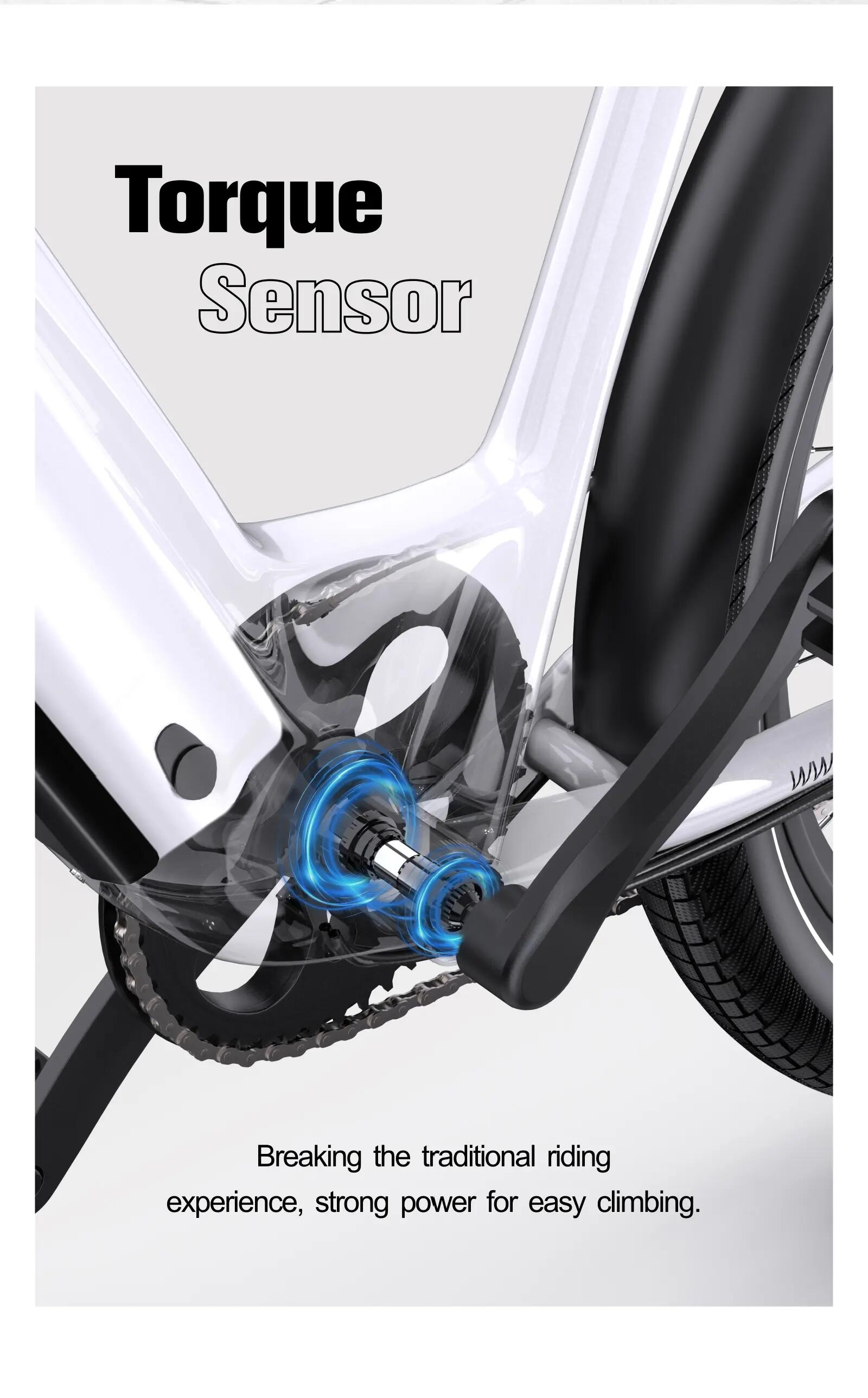 Bici elettrica adulti ONESPORT OT05 250W 36V18.2Ah 27.5" Città 11/15