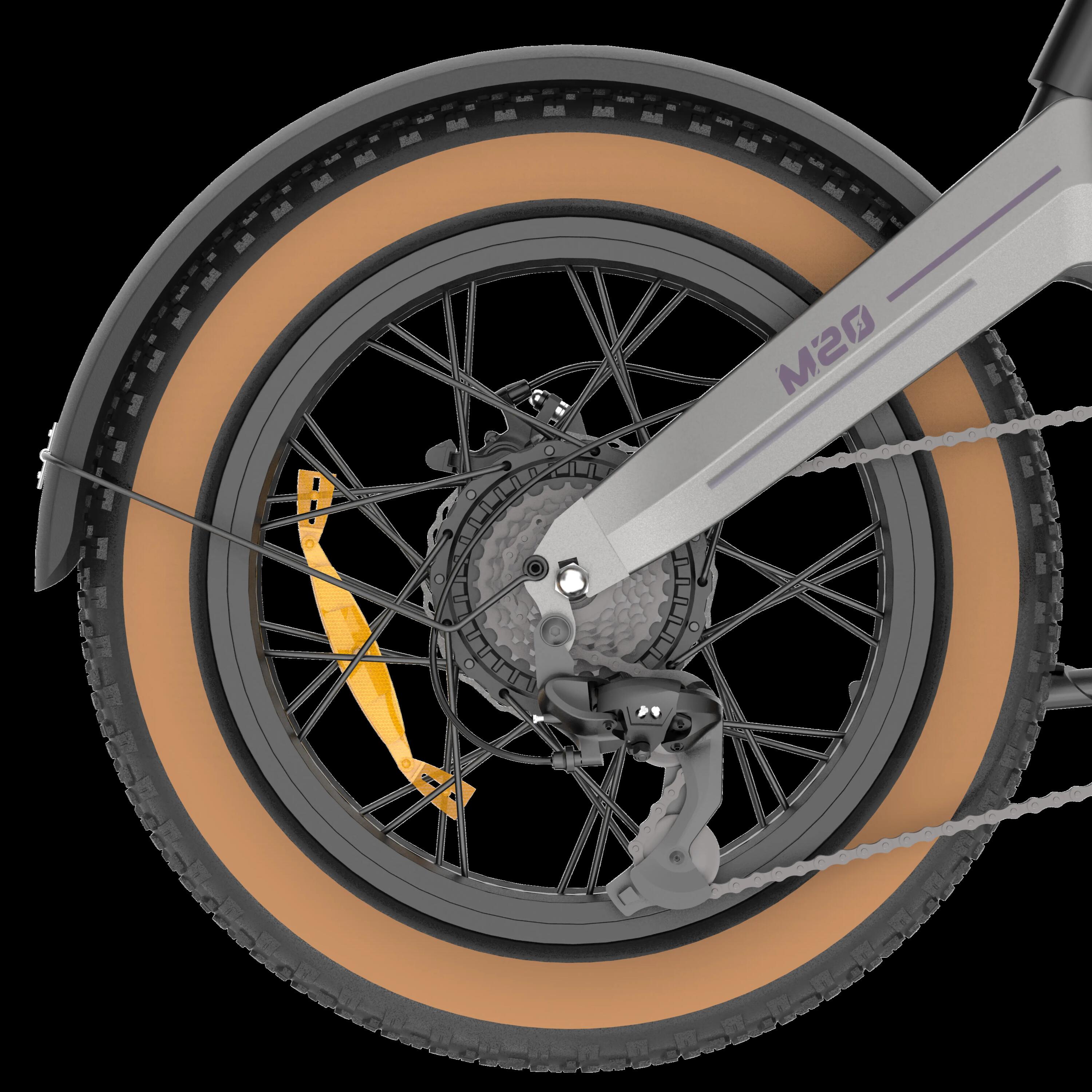 Vélo électrique adulte DYU M20 48V18.2AH 20 Pouces Pneu large 4/7