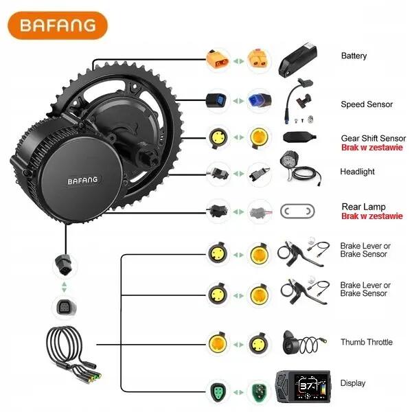 Bafang elektrische fiets ombouwset 48V 750W 16AH 2/8