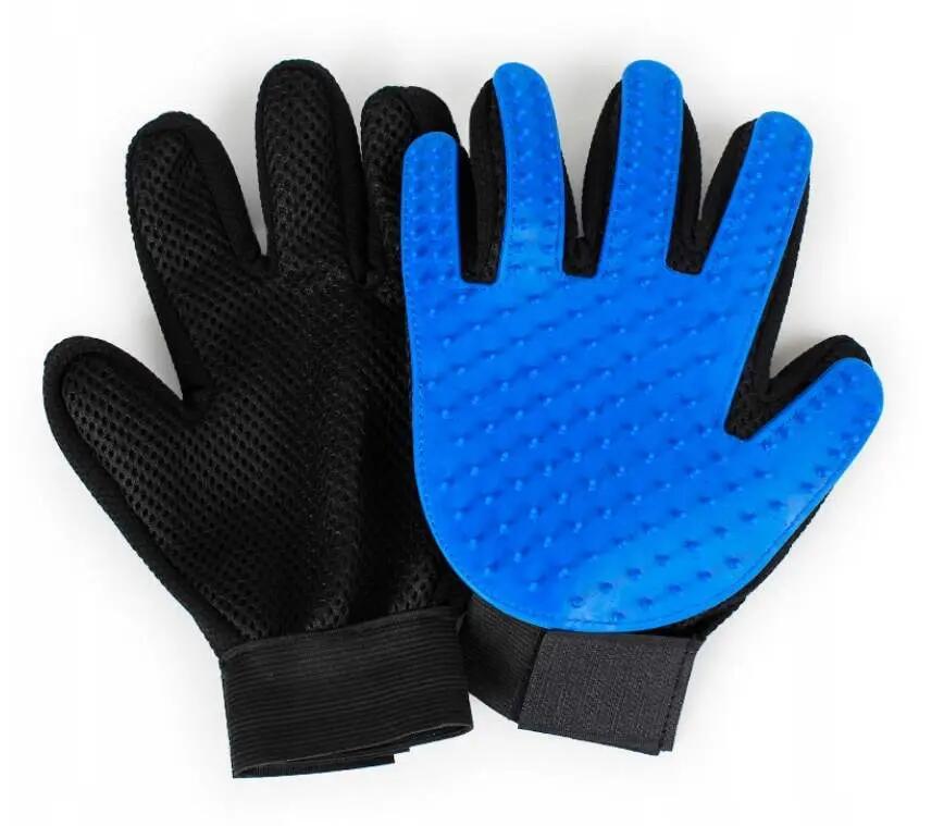 Guante cepillo para peinar el pelo de perros y gatos, azul oscuro AS232172 6/7