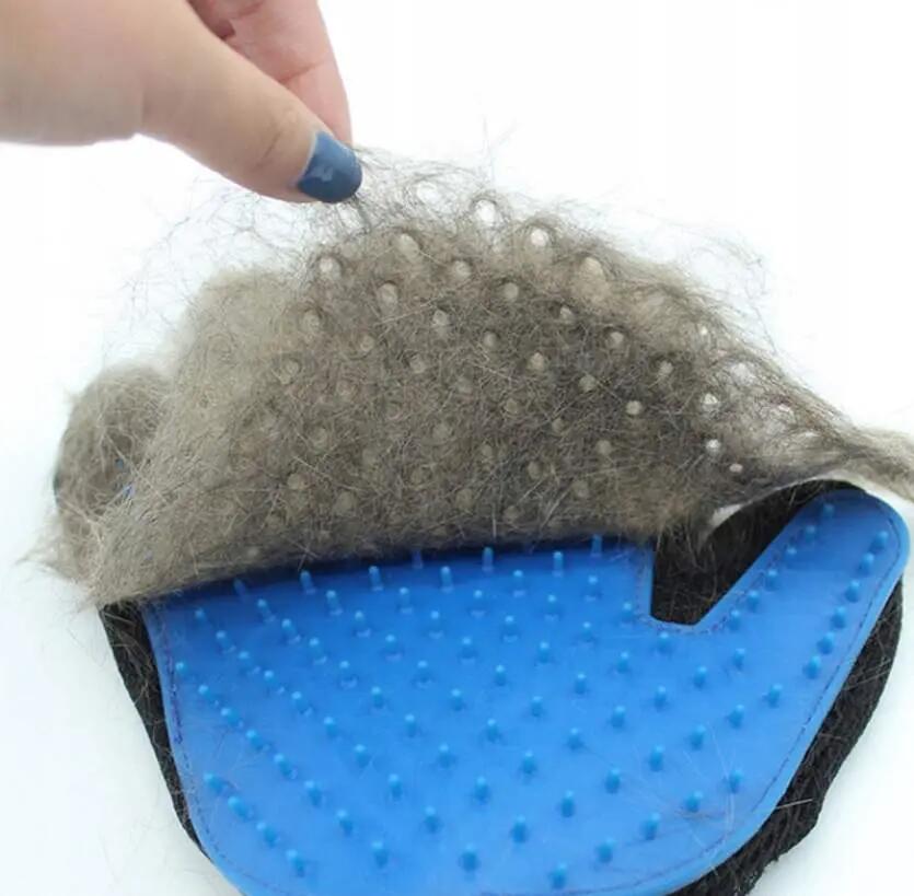 Guante cepillo para peinar el pelo de perros y gatos, azul oscuro AS232172 5/7