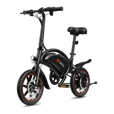 Volwassen elektrische ondersteuningsfiets d3s, 14" banden, accu 36v 10ah.