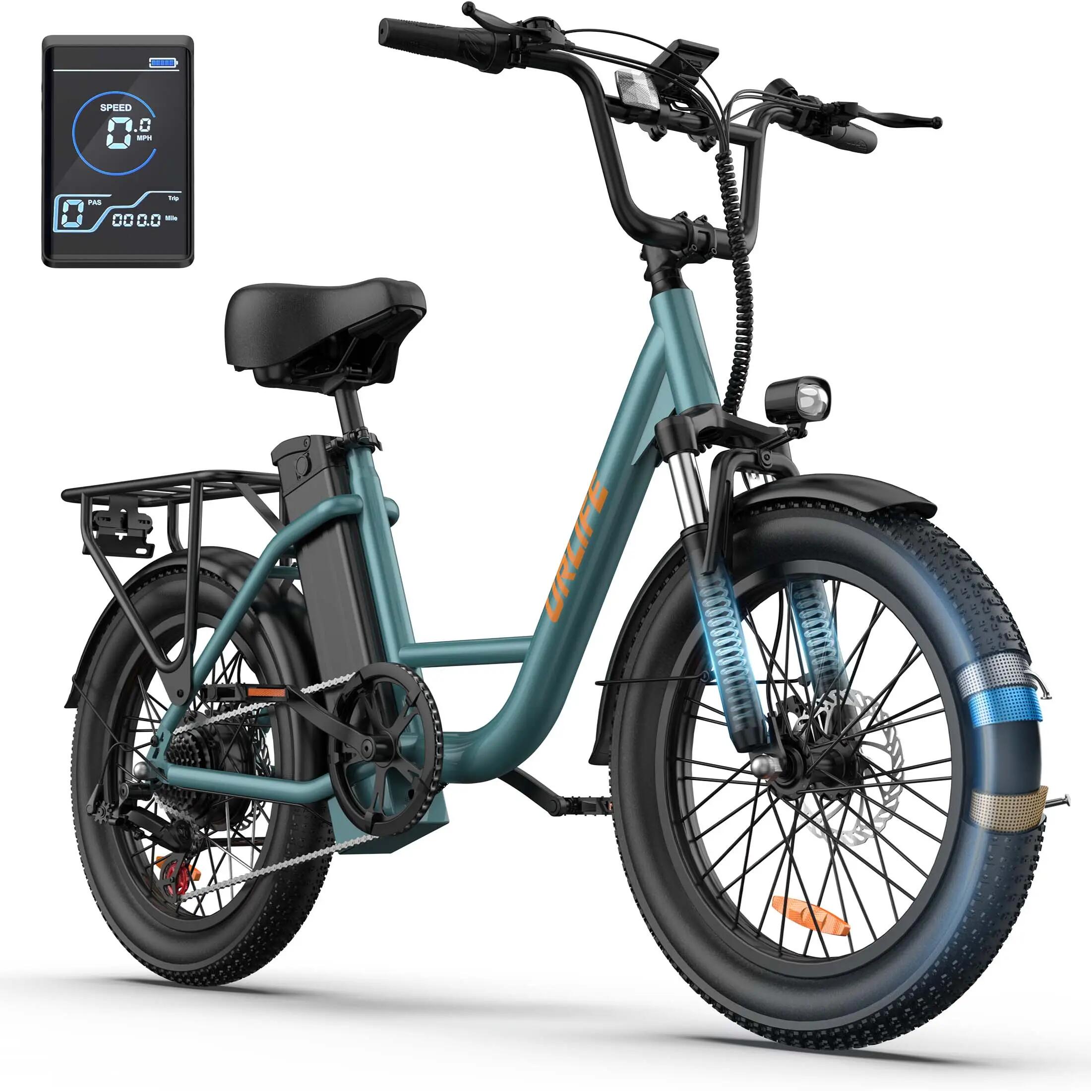 Adult e-bike URLIFE E20, 20" tires, 30° climbing ability. 6/15