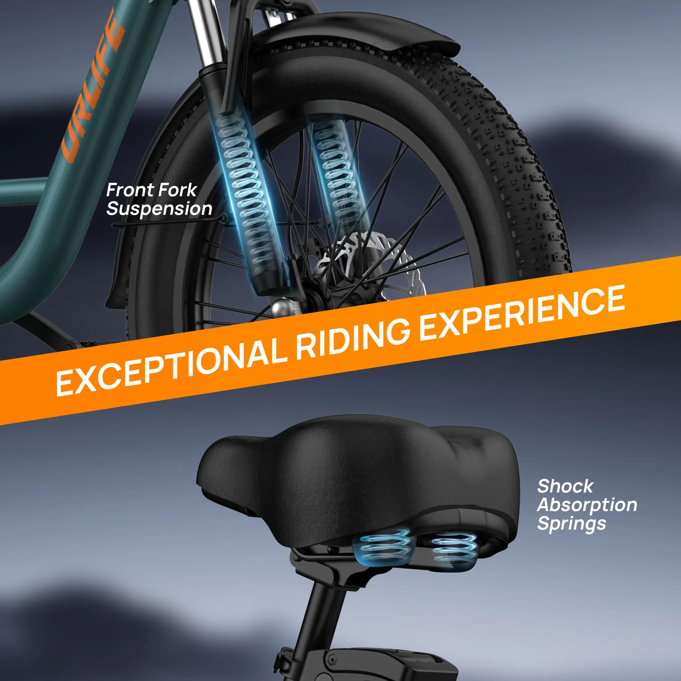 Adult e-bike URLIFE E20, 20" tires, 30° climbing ability. 15/15