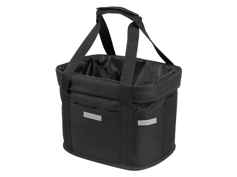 Cesto Dianteiro para Bicicleta 16 Litros Amovível Preto 5/9