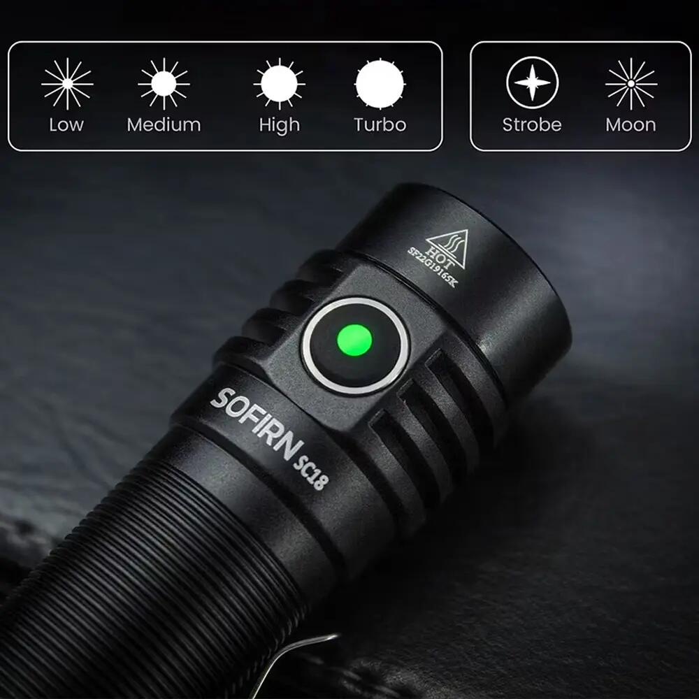 Latarka turystyczna Sofirn SC18 1800 lm, USB-C, IP68 5/7