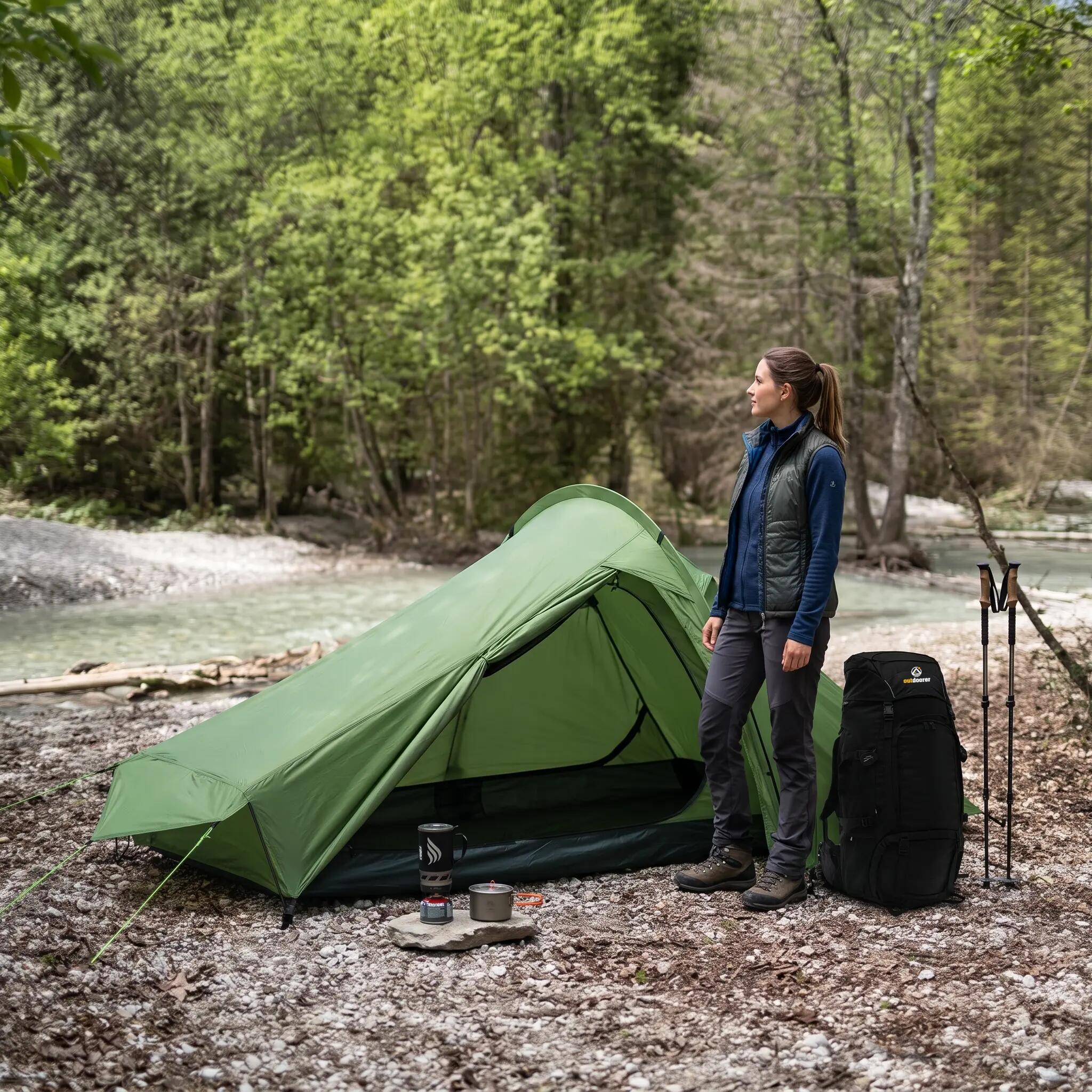 Trekkingzelt Trek Solo - Einmannzelt leicht aus Polyester 2/7