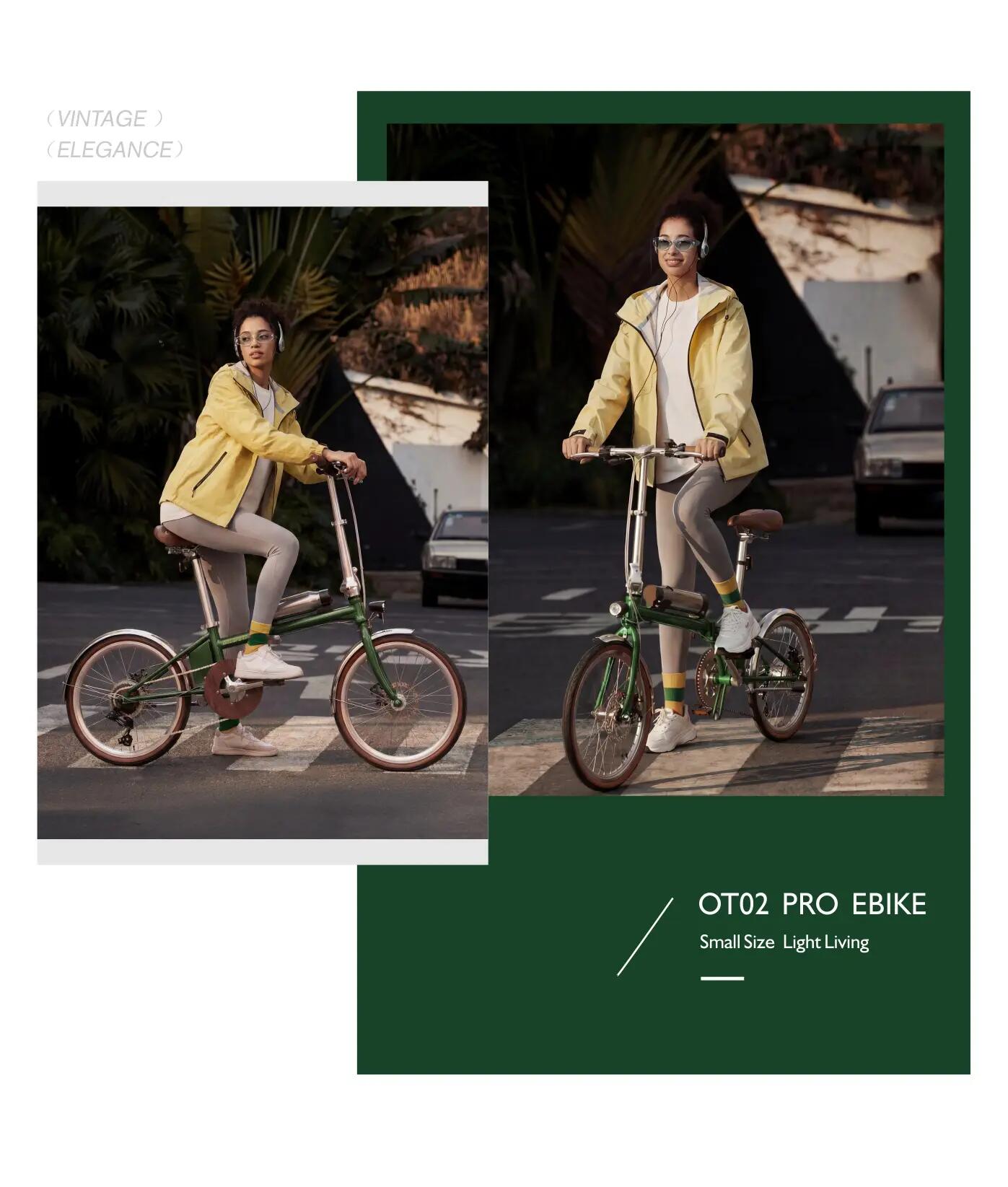 Bici elettrica pieghevole adulti OT02 Pro 250W 20" 36V5.2Ah Città 7/12