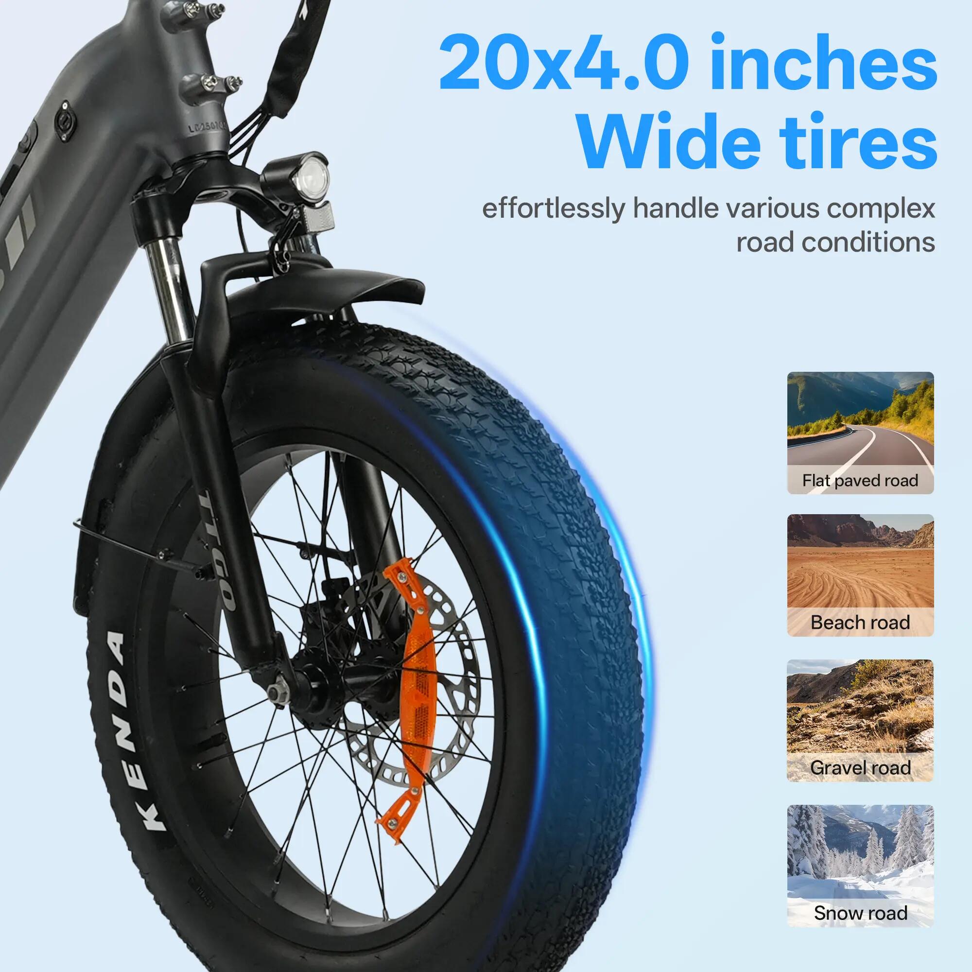 Bici elettrica urbana TTGO F6 PRO motore 250W batteria 48V 18Ah pneumatico 20" 10/11