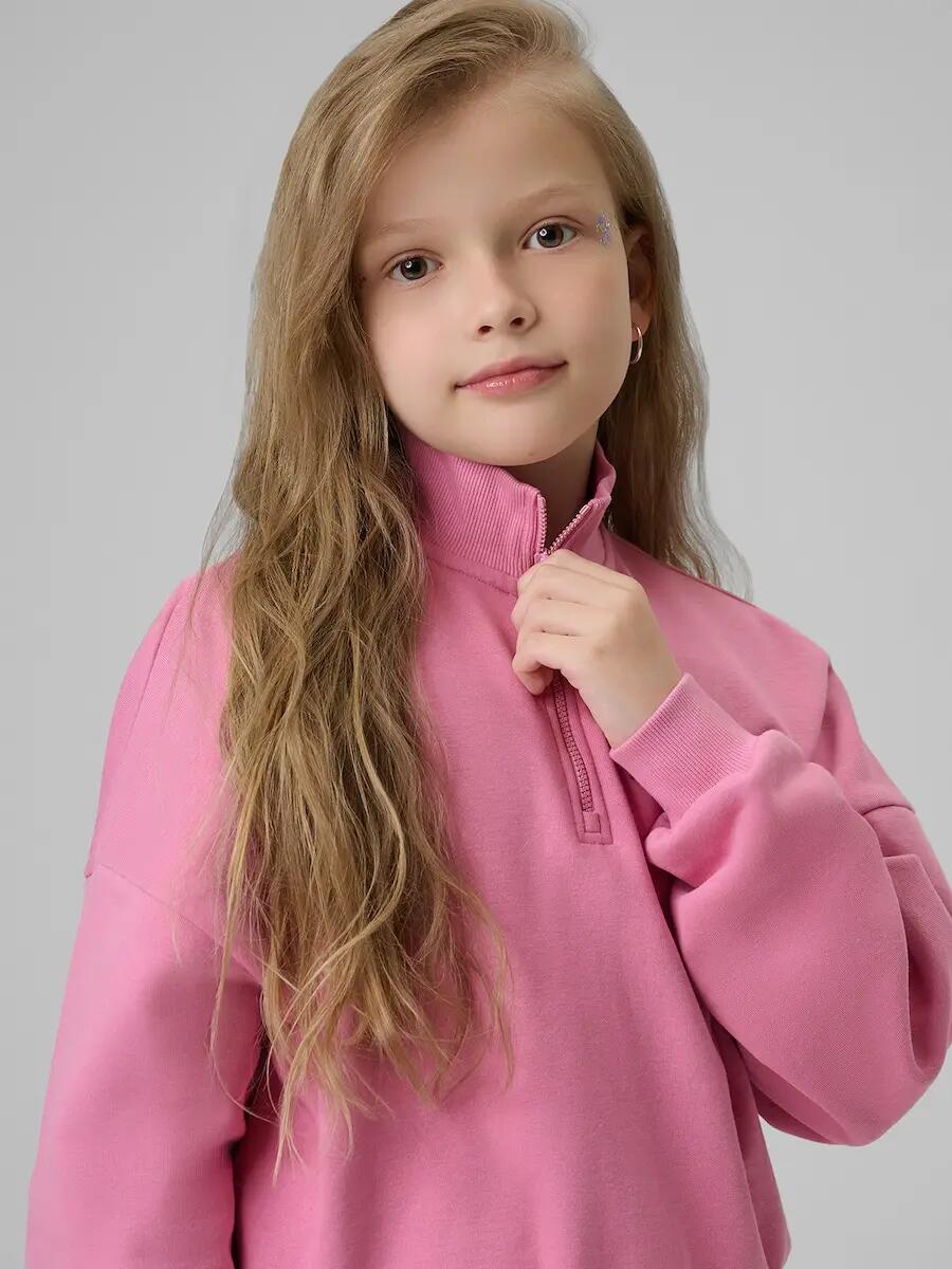 Bluza dresowa bez kaptura dziewczęca 4F 4FJRSS26TSWSF2625 5/7