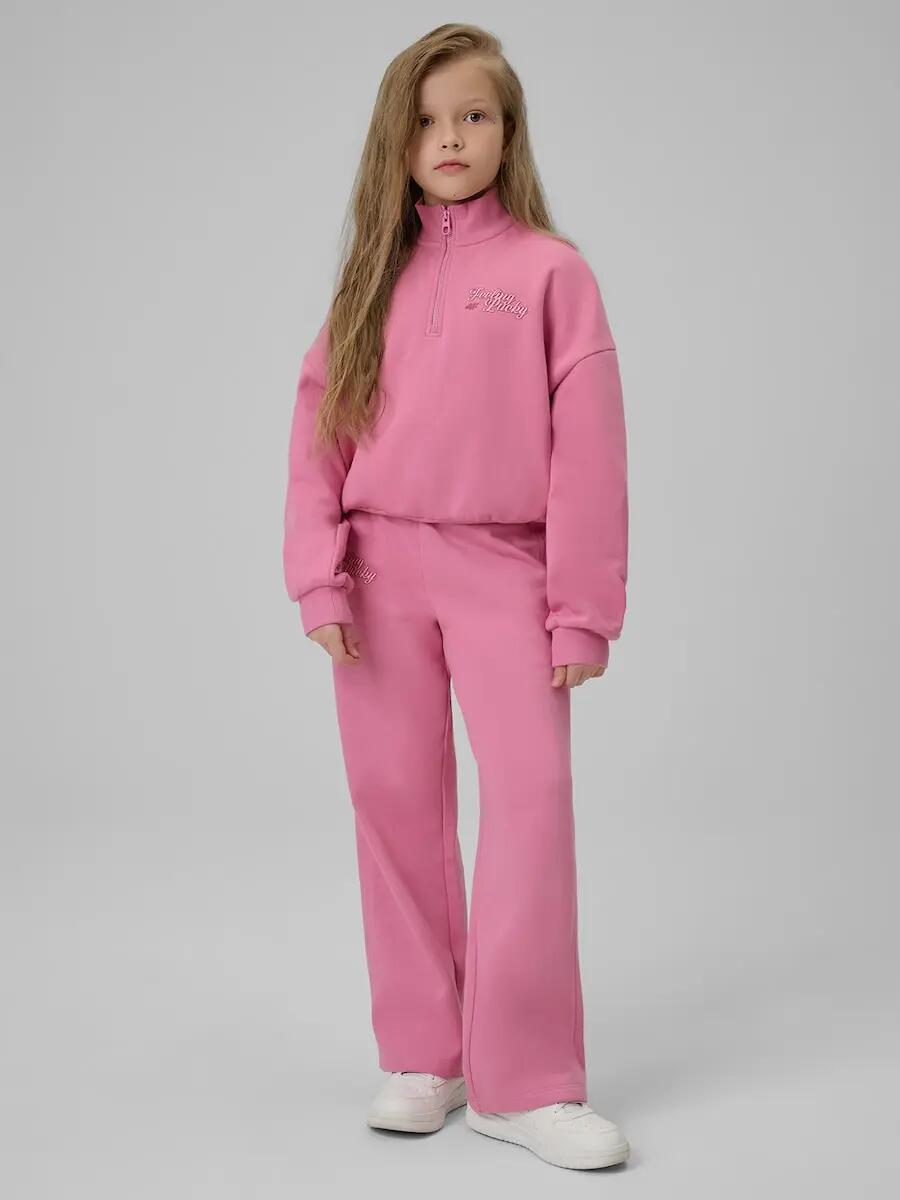 Bluza dresowa bez kaptura dziewczęca 4F 4FJRSS26TSWSF2625 4/7