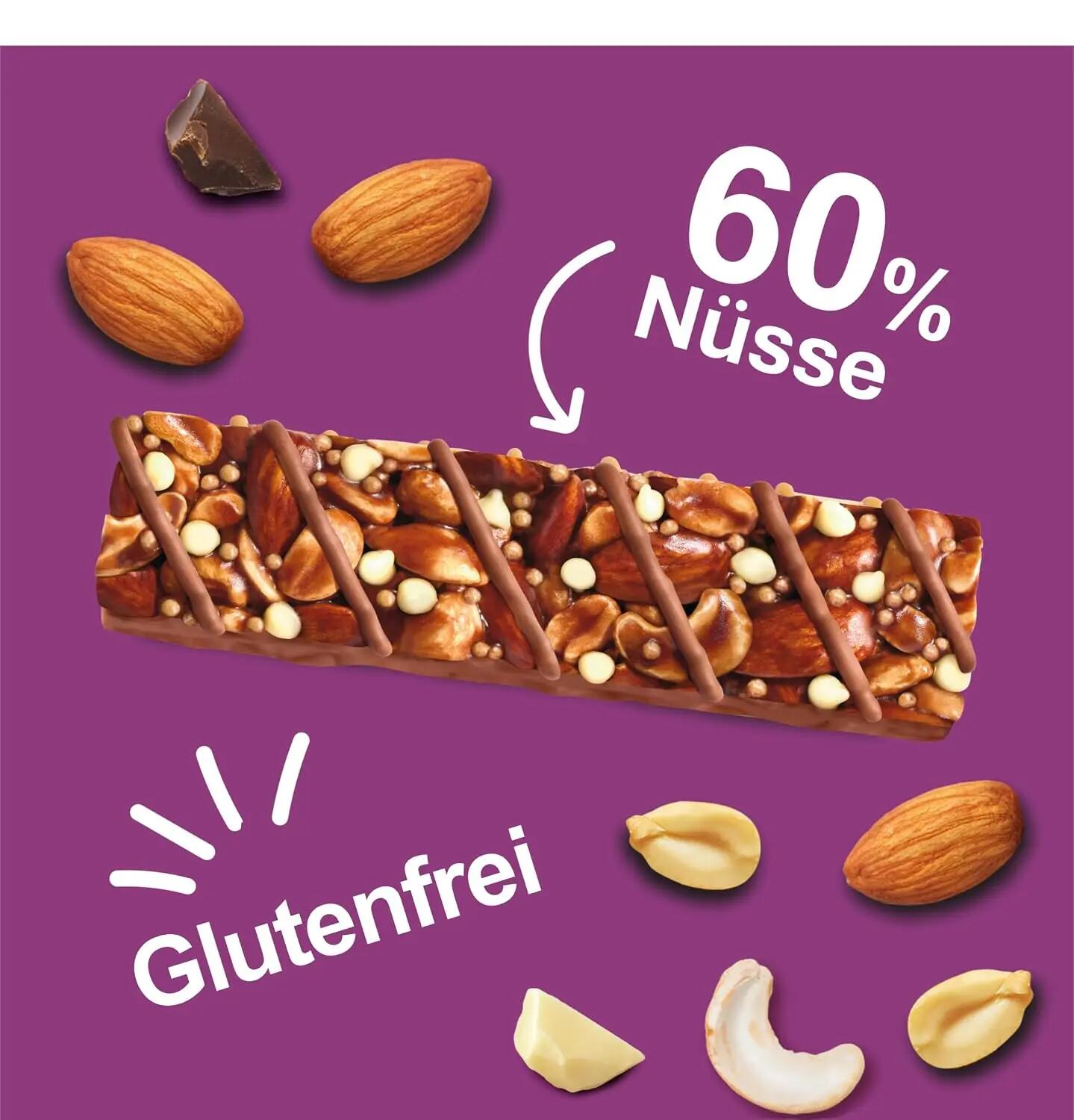BE-KIND MilkWhite Choc Nut 12x40g Nussriegel für unterwegs & Training 5/5