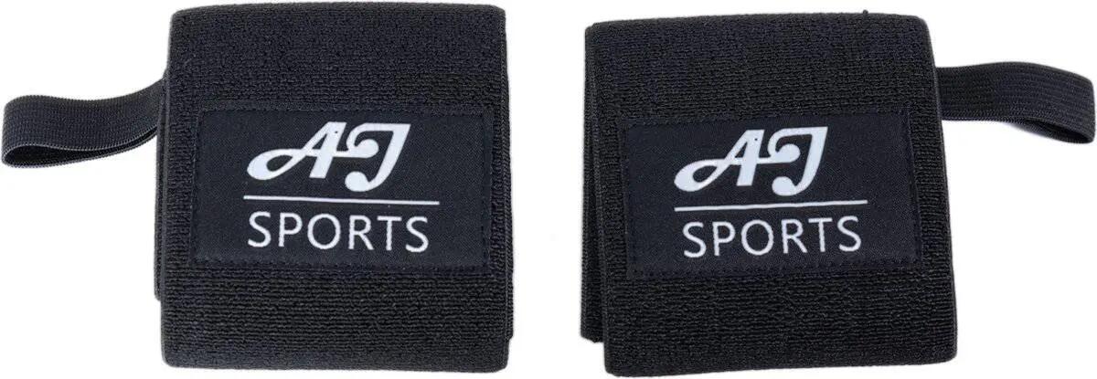 Wrist wraps - Lifting straps - Elastisch - 2 stuks - Zwart 4/5