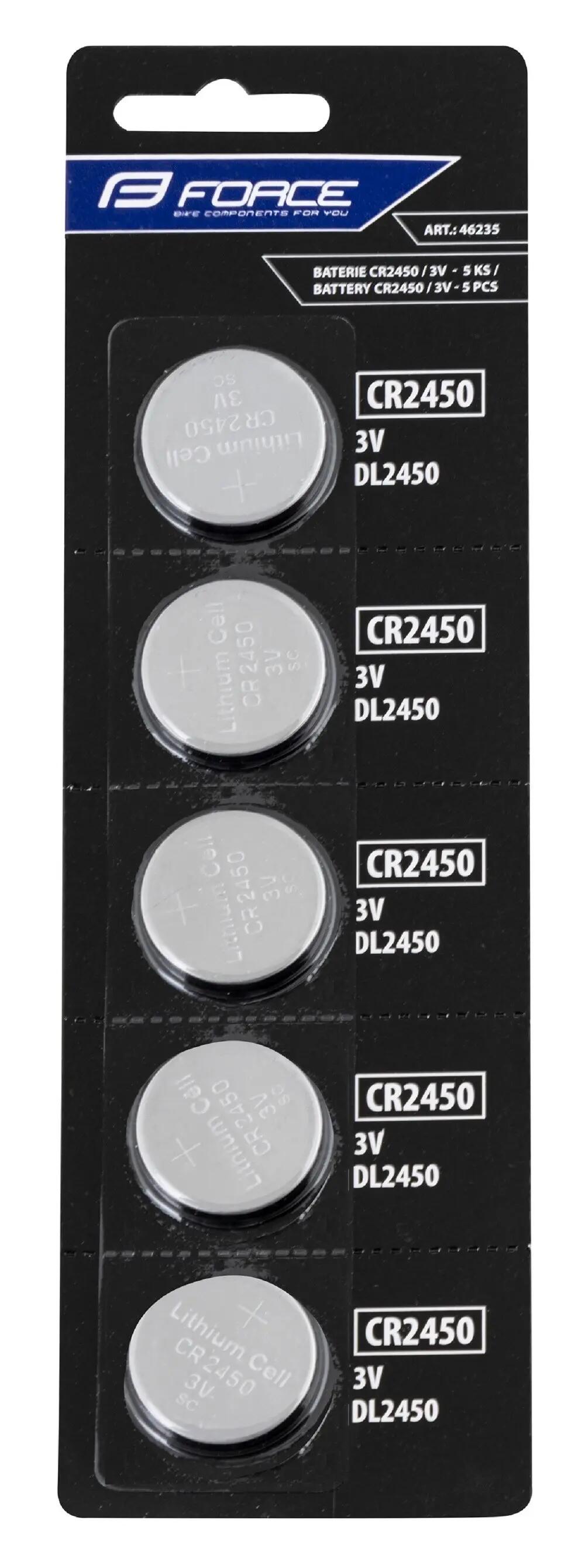 Baterii Force CR2450 3V 5 bucati