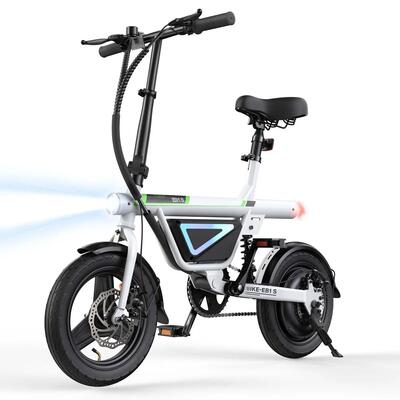 Volwassen elektrische fiets eb1s, banden 14" × 2,125", accu 36v 12ah.