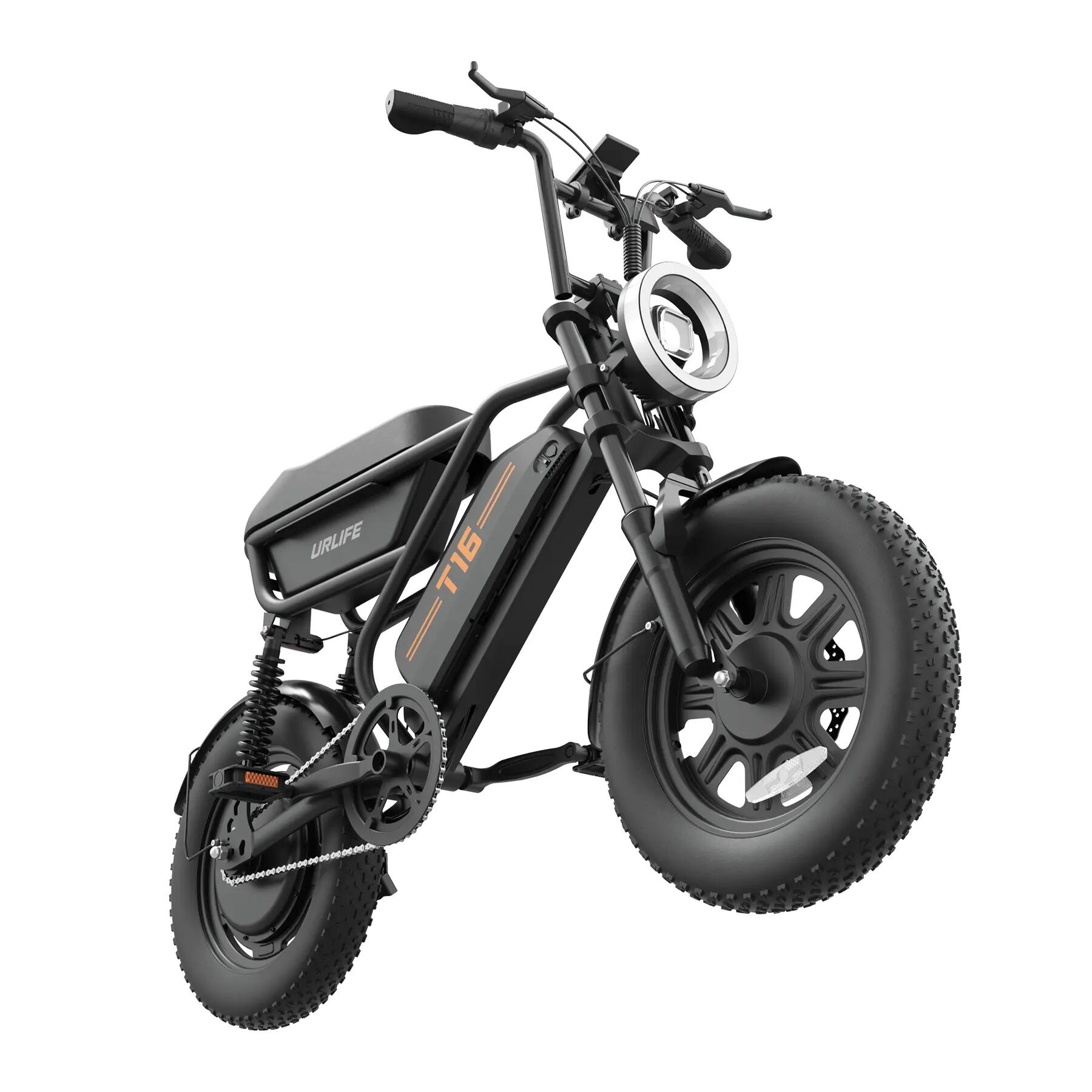 Bicicleta eléctrica para adultos URLIFE T16, batería 48V13Ah, acero de alto carb 4/15